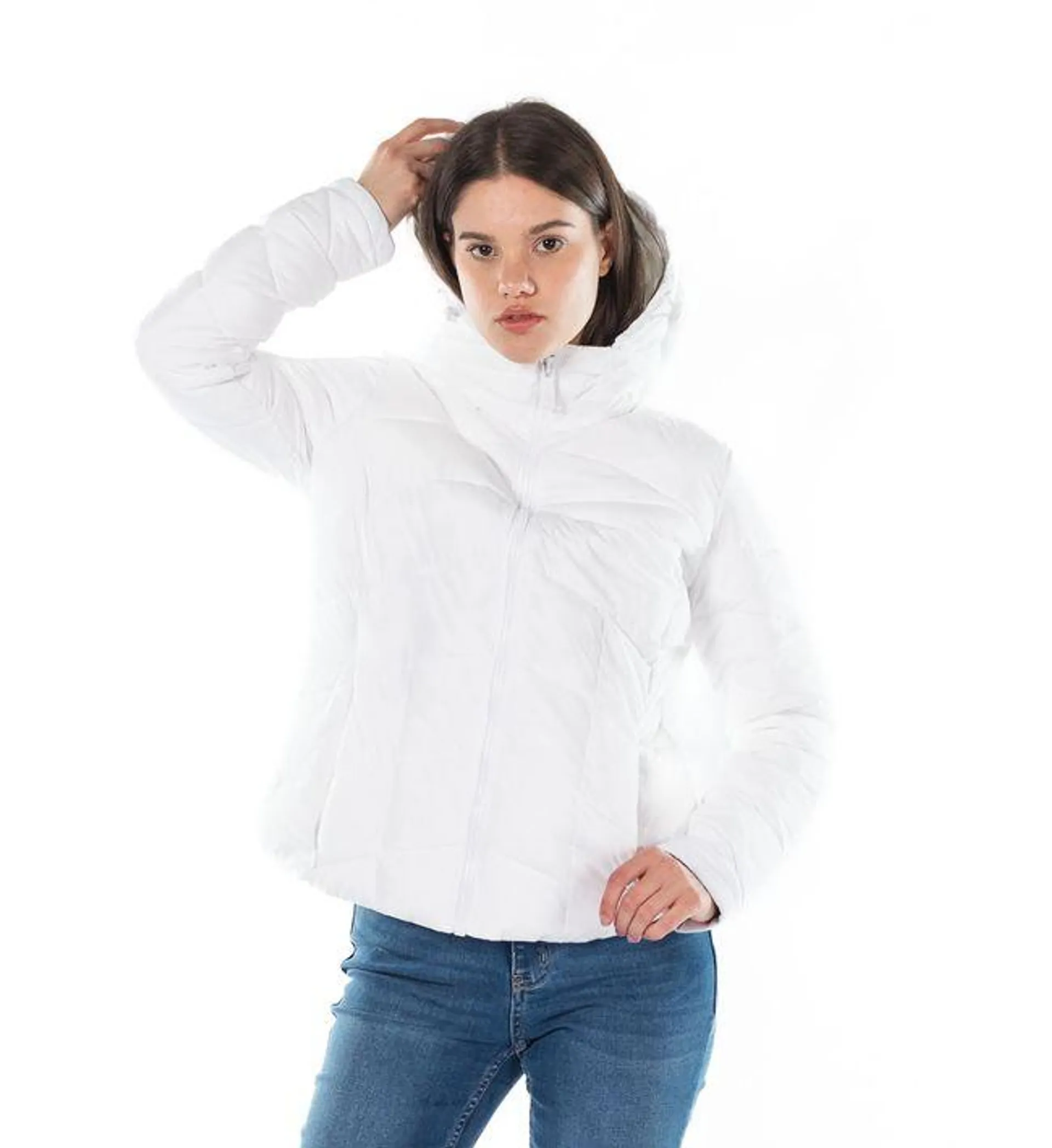 Chaqueta Blanco Manga Larga Con Distintivos De La Marca M