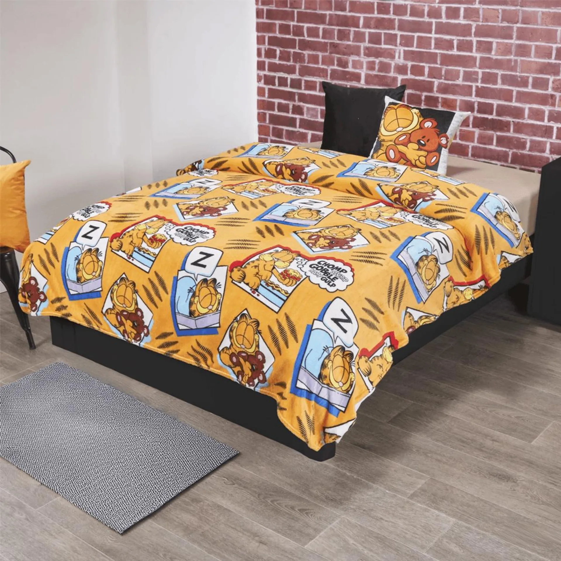 Cobija flannel estampación rotativa Garfield 2