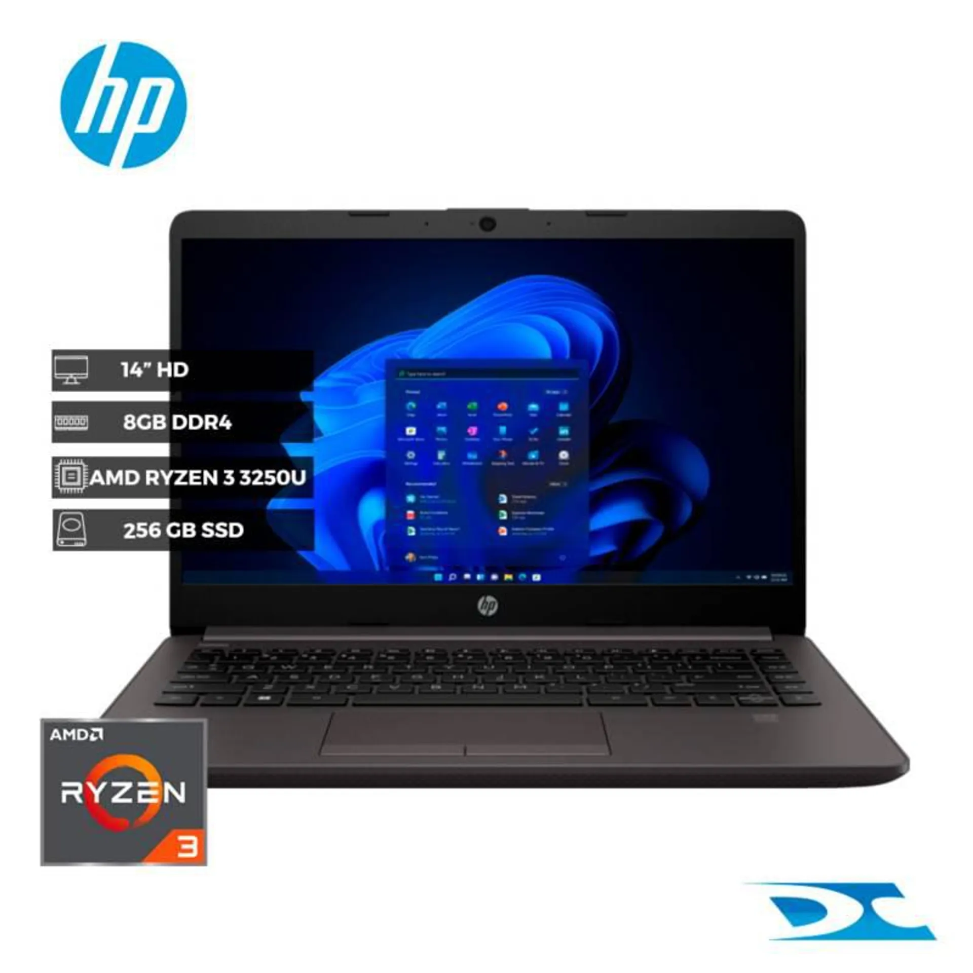 Portátil HP 245 G9 Ryzen 3 / RAM 8GB/ 256GB SSD/ 14” / Linux