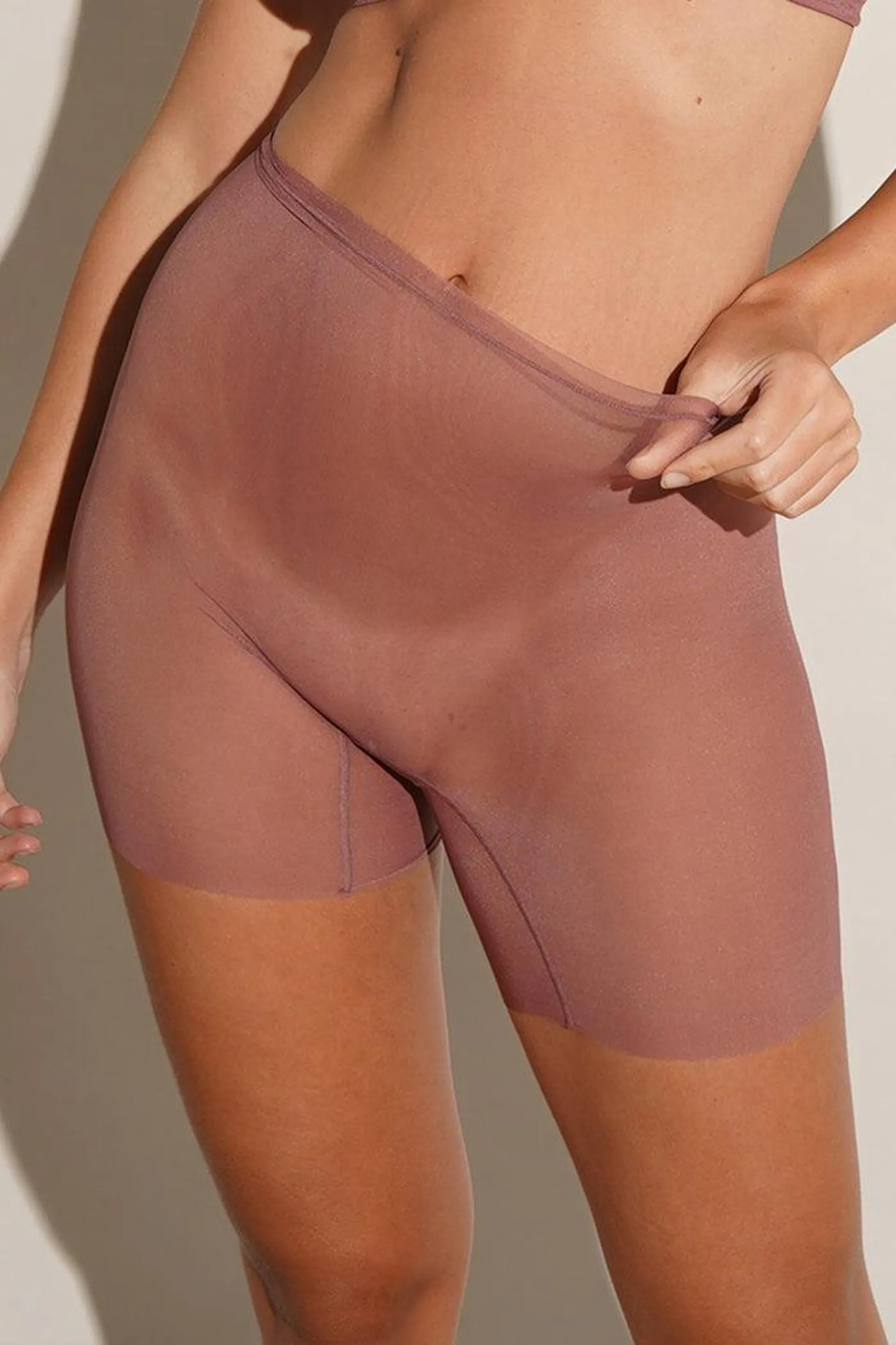 PANTY CICLISTA ELLIPSE EN TUL INVISIBLE ULTRA COMODO ALMA LIMPIA MARRON