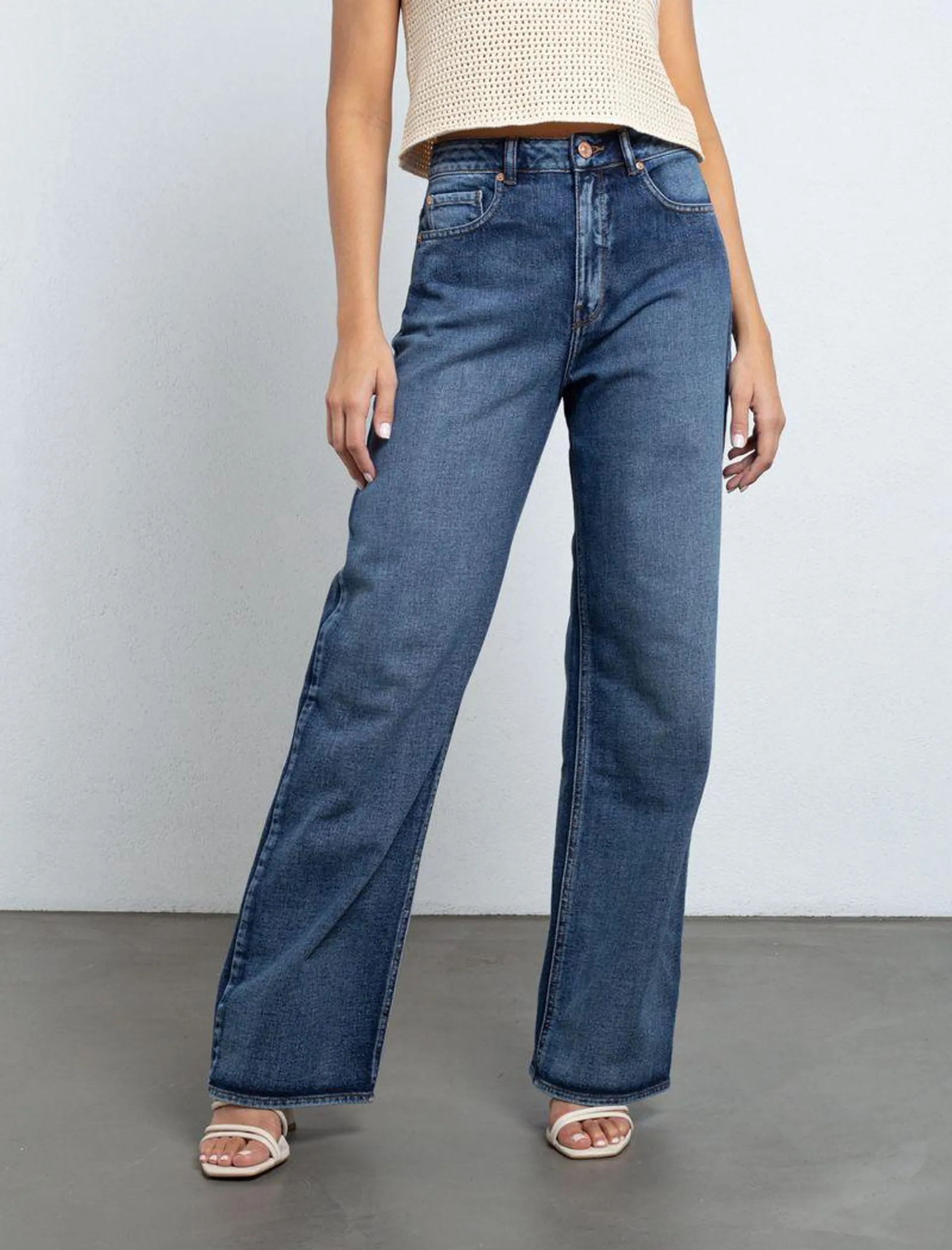 Jean Wide Leg oscuro