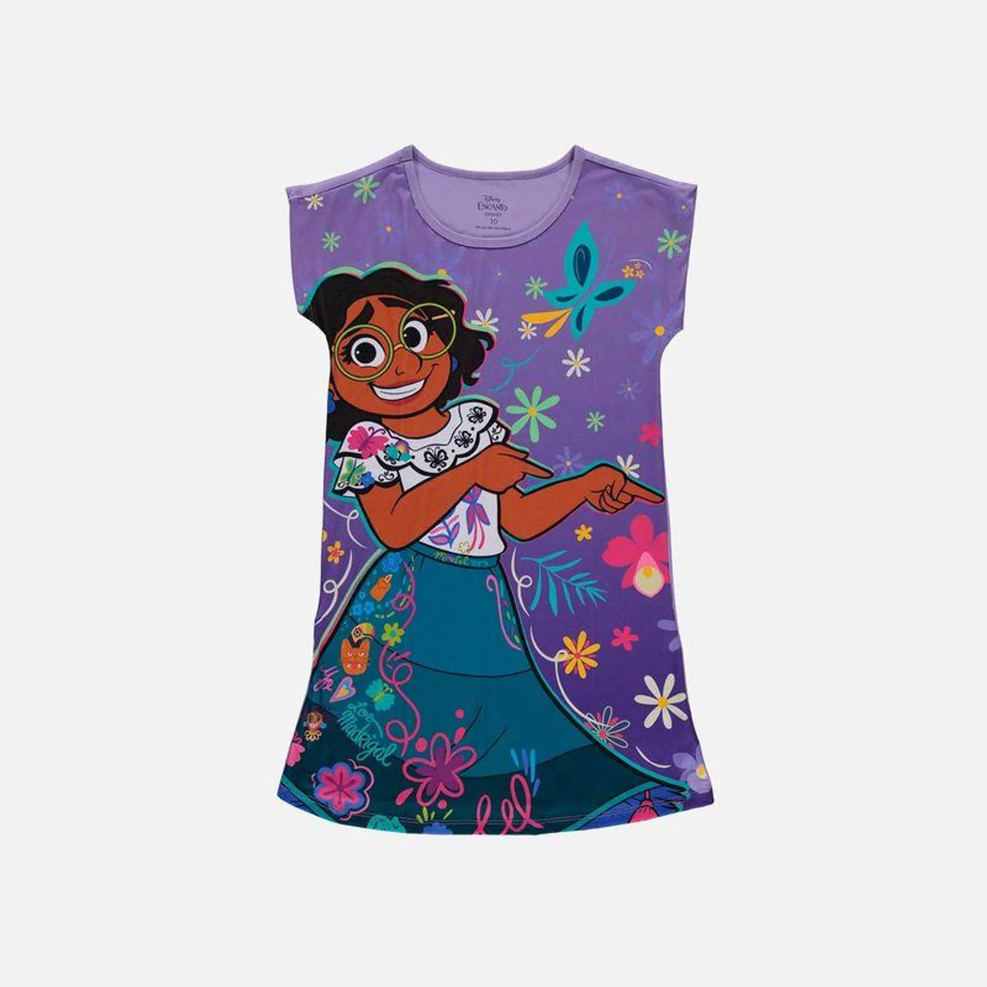 Pijama de Encanto tipo batola morado para niña