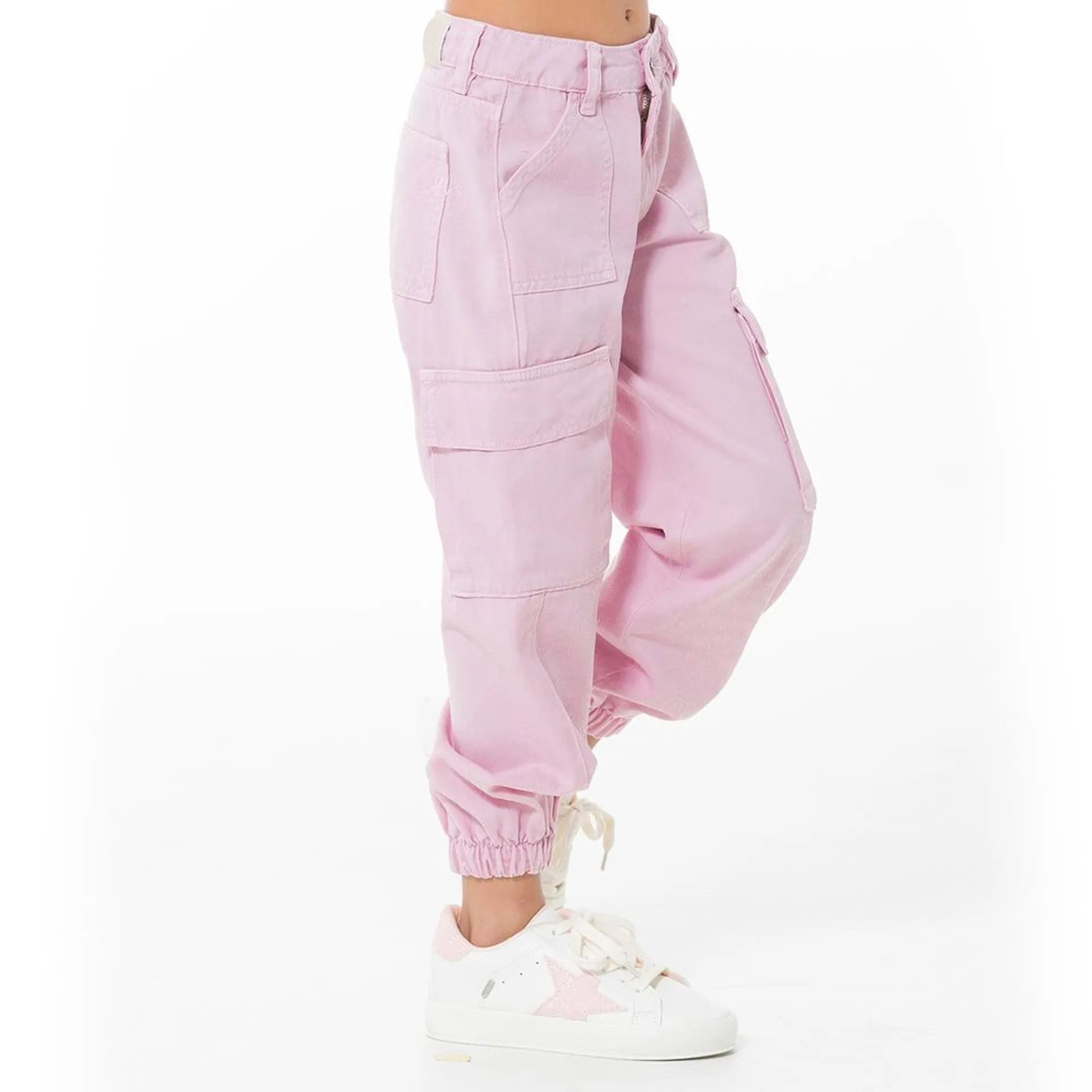 CARGO PANTS WITH TAPERED LEG FOR GIRLS