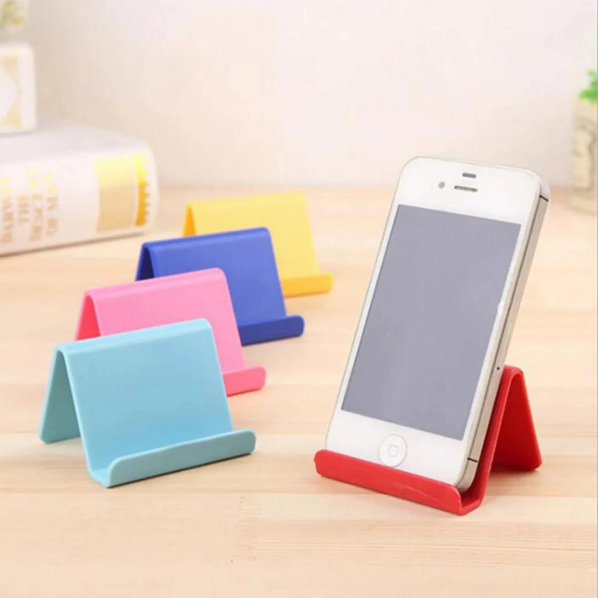 Candy Color Tabletop Phone Holder Kitchen Organizer Random Color Table Home Decor Supplies