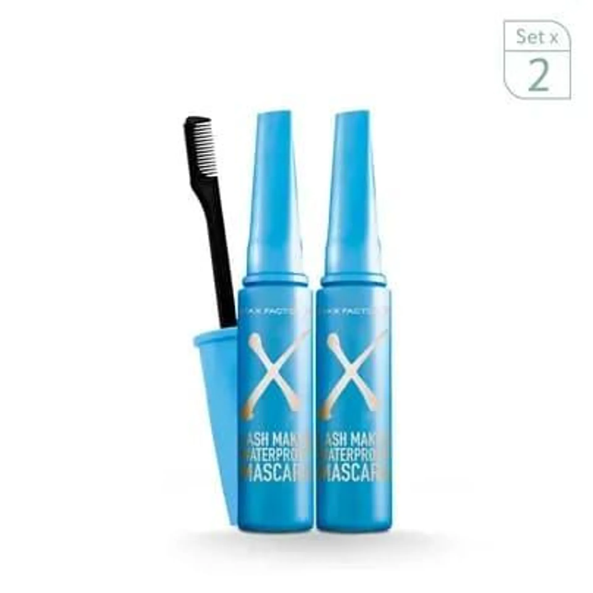 Pestañina Lash Maker Max Factor a Prueba Agua x 2 unds x 15ml c/u