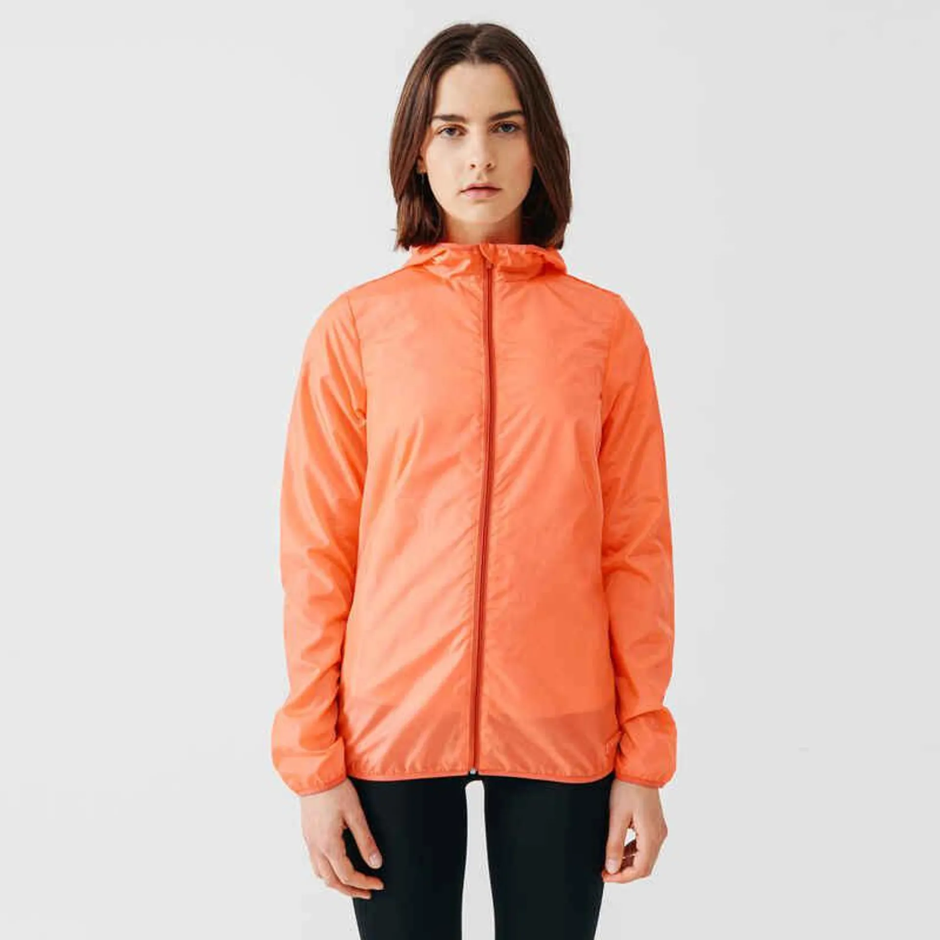 Chaqueta Rompevientos Mujer Running Wind Rosado Coral