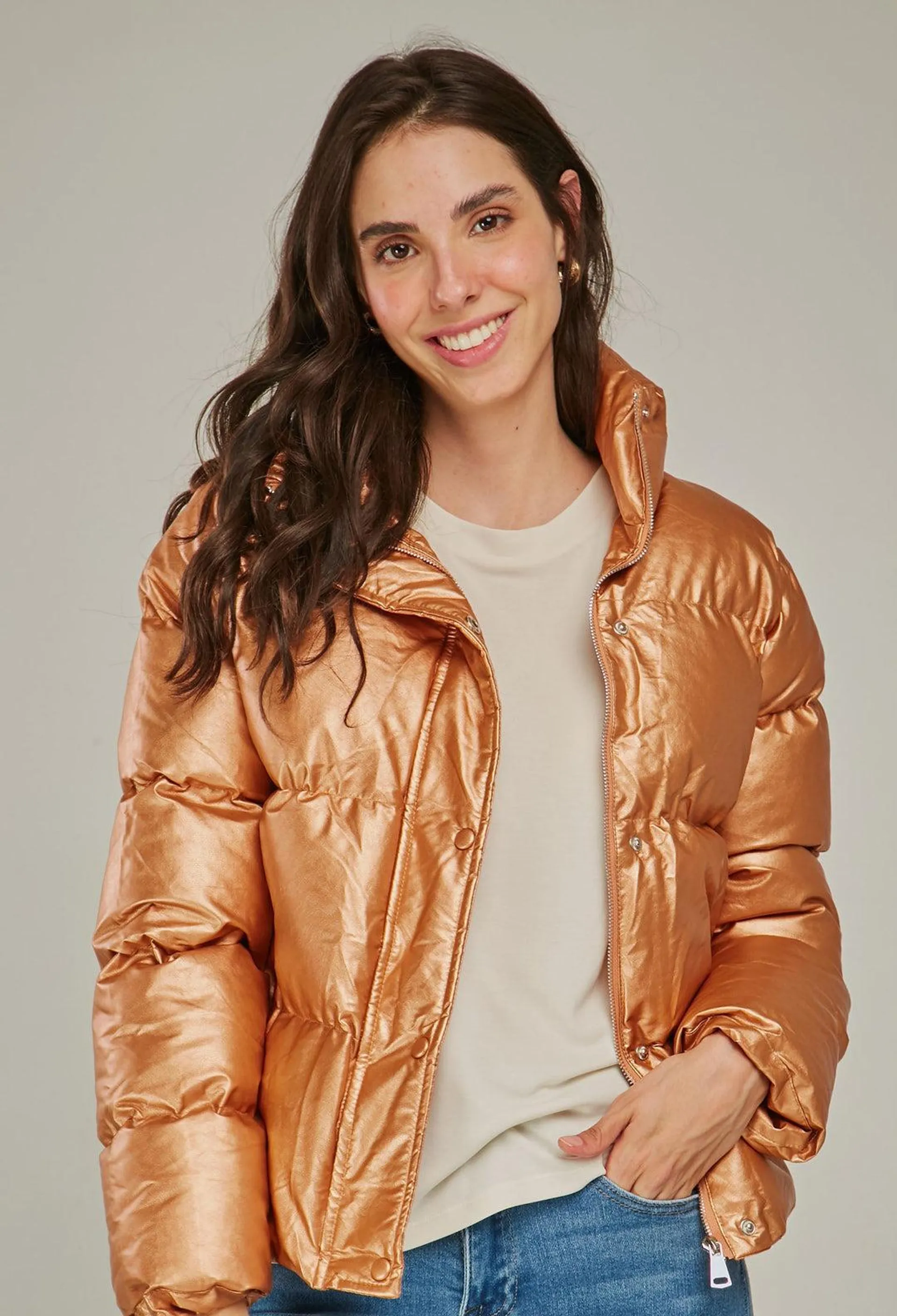 Chaqueta Abullonado Metalizada - SALE