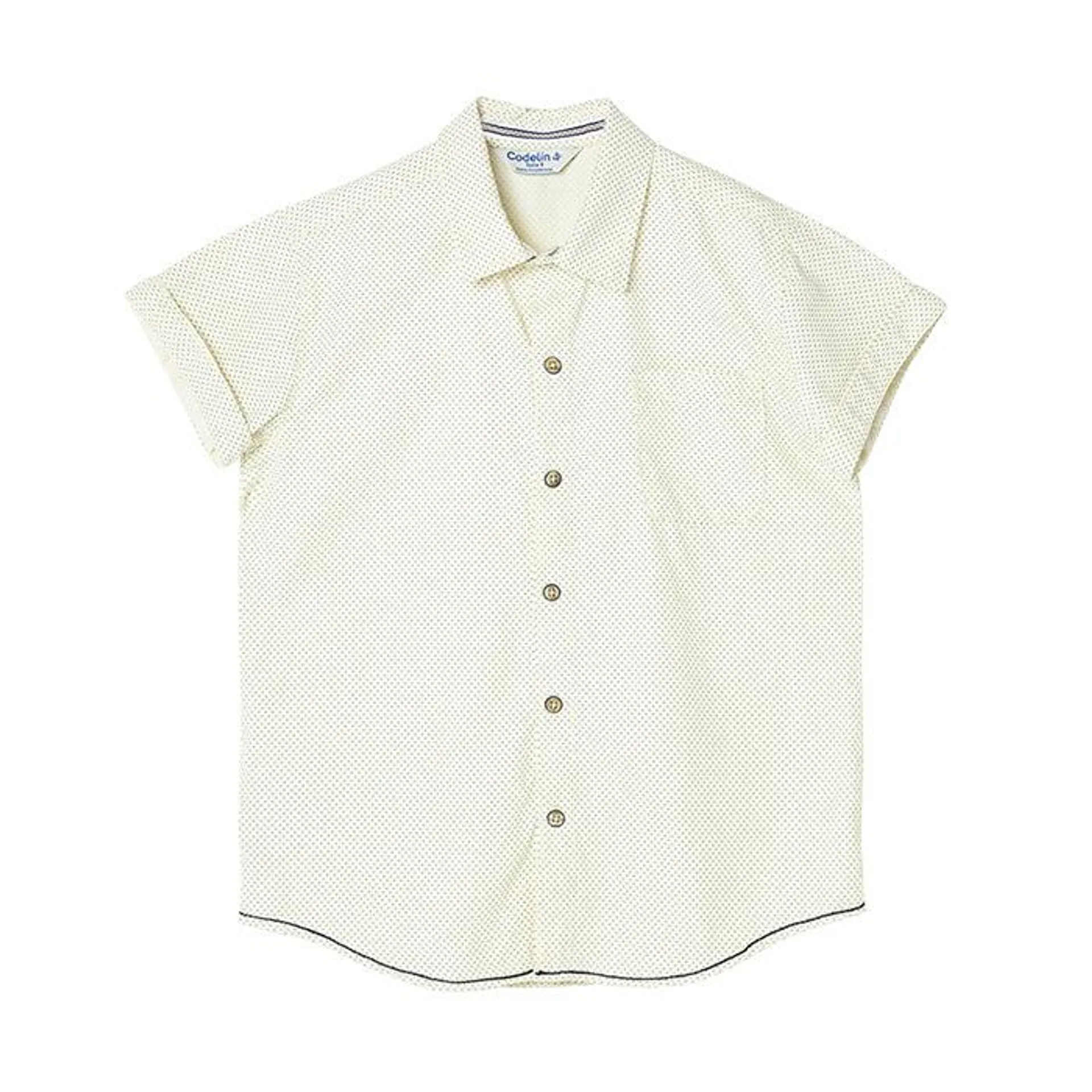 Camisa manga corta Thiago miniprint para niño