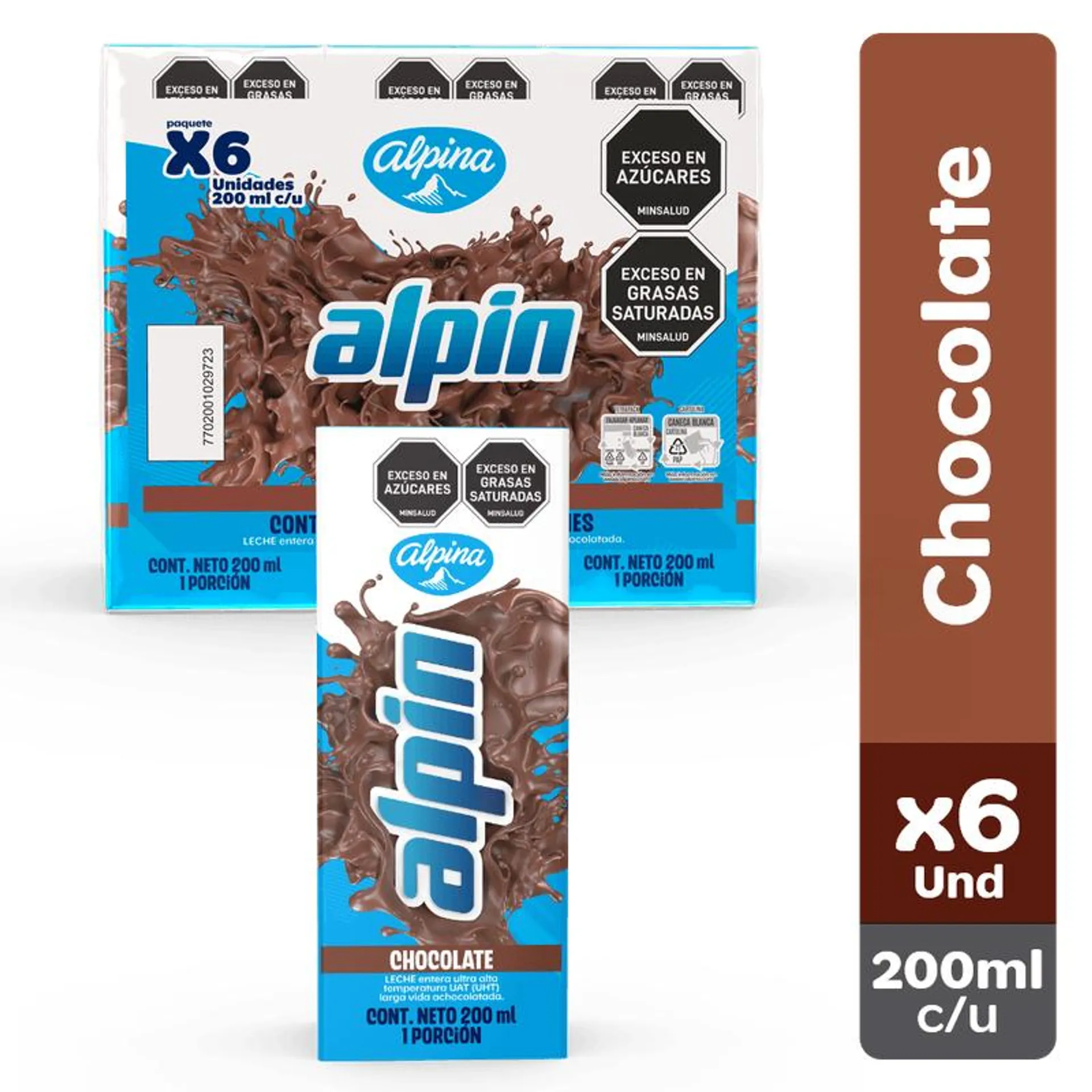 MULTIPACK ALPIN CHOCOL 6 x 200ML