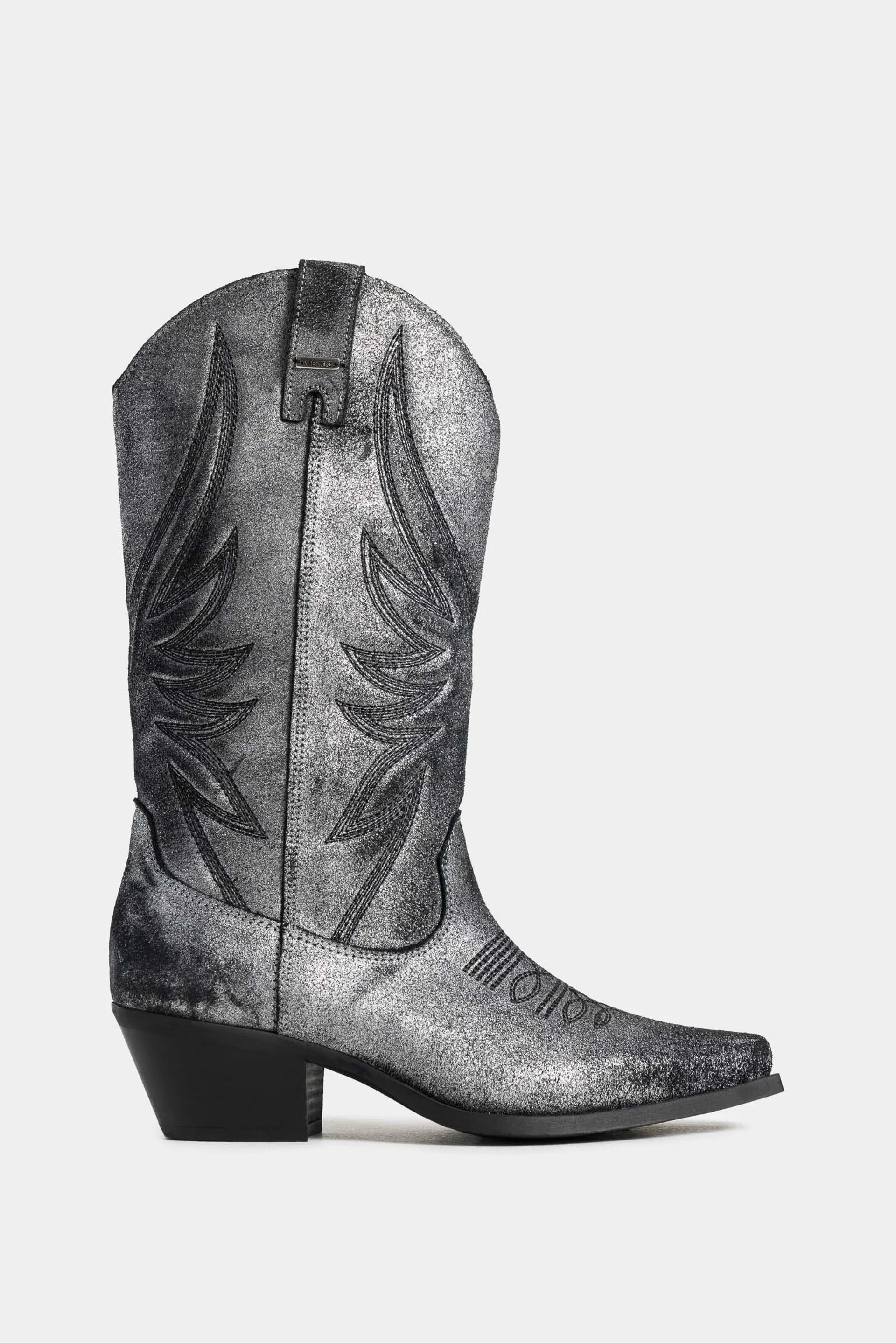 Botas iris de cuero tipo folia para mujer efecto craquelado