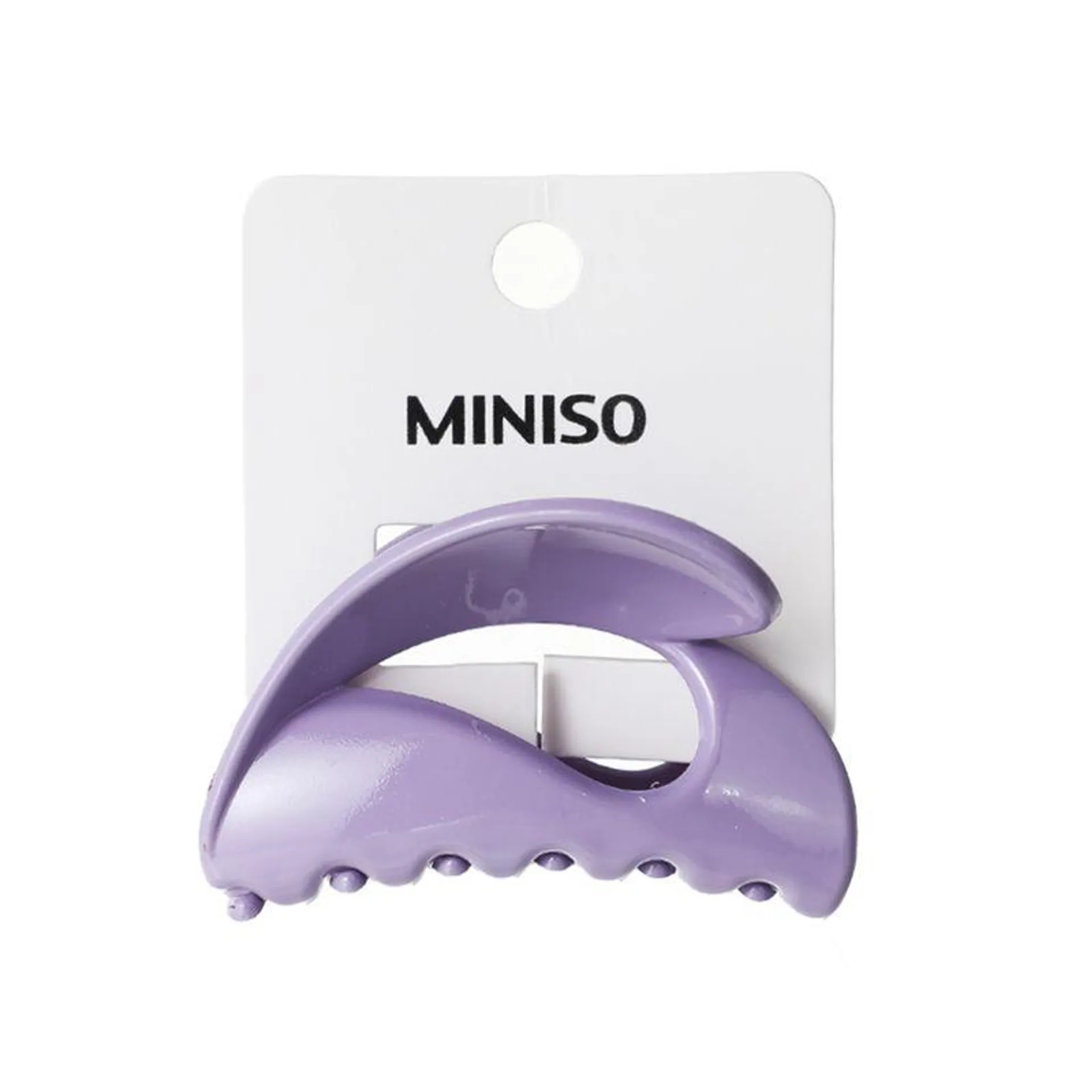 Caimán para Cabello Diseño Corazón Miniso Morado