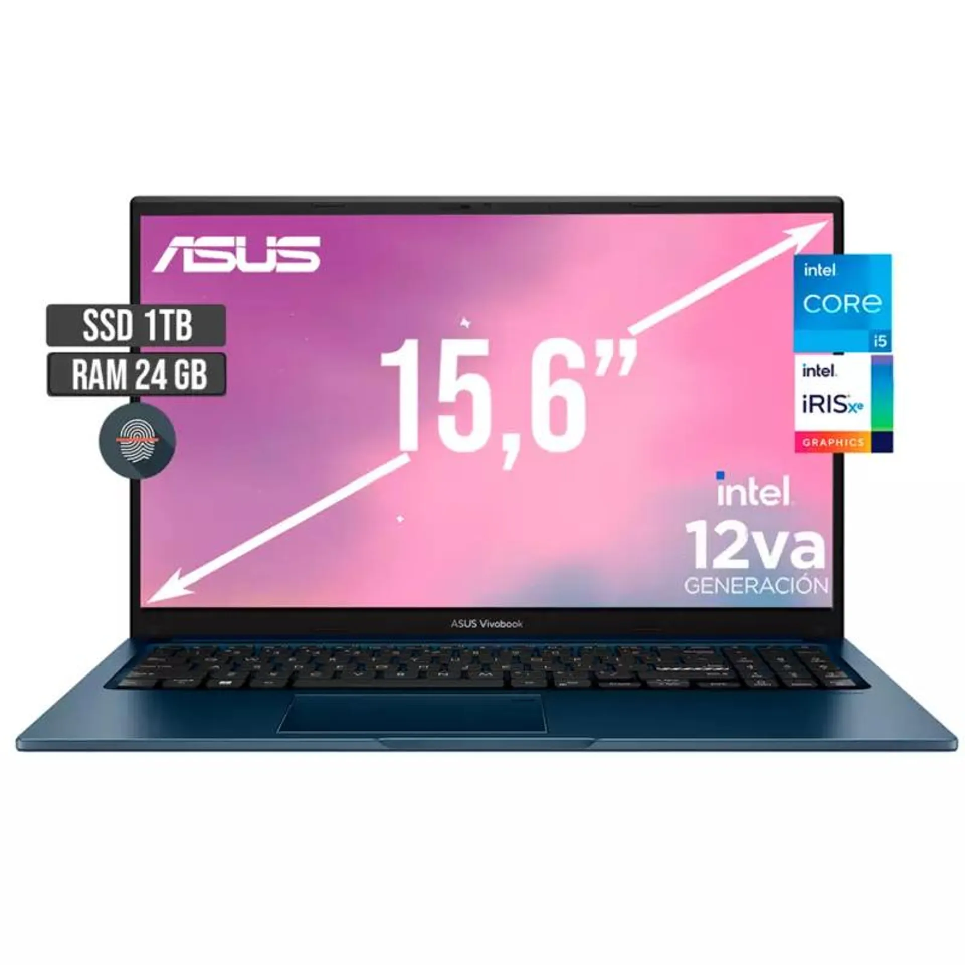 PORTATIL ASUS INTEL CORE I5-1235U SSD 1TB RAM 24GB LED 16 FULL HD