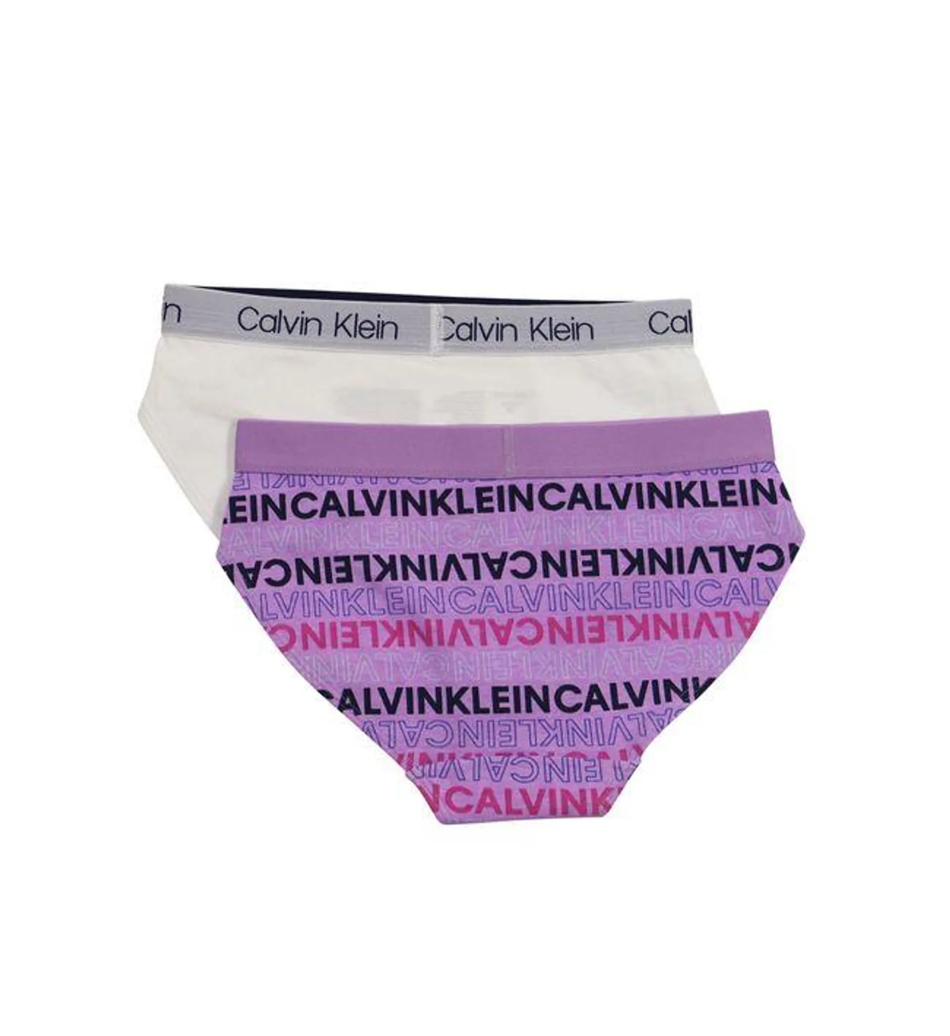 Panties Niña Algodón 2 Piezas Bikini Calvin Klein Morado