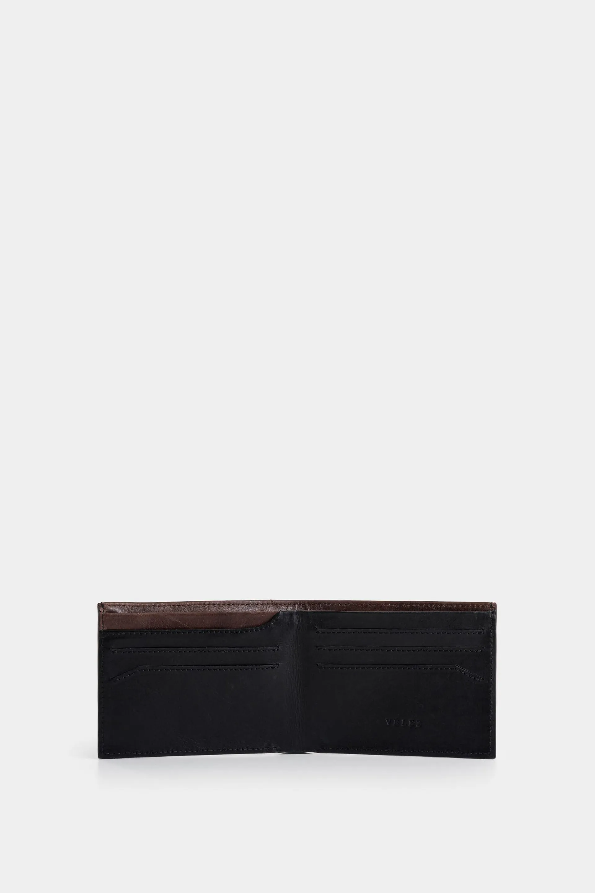 Billetera Ontario 3.0 de cuero para hombre detalle contraste