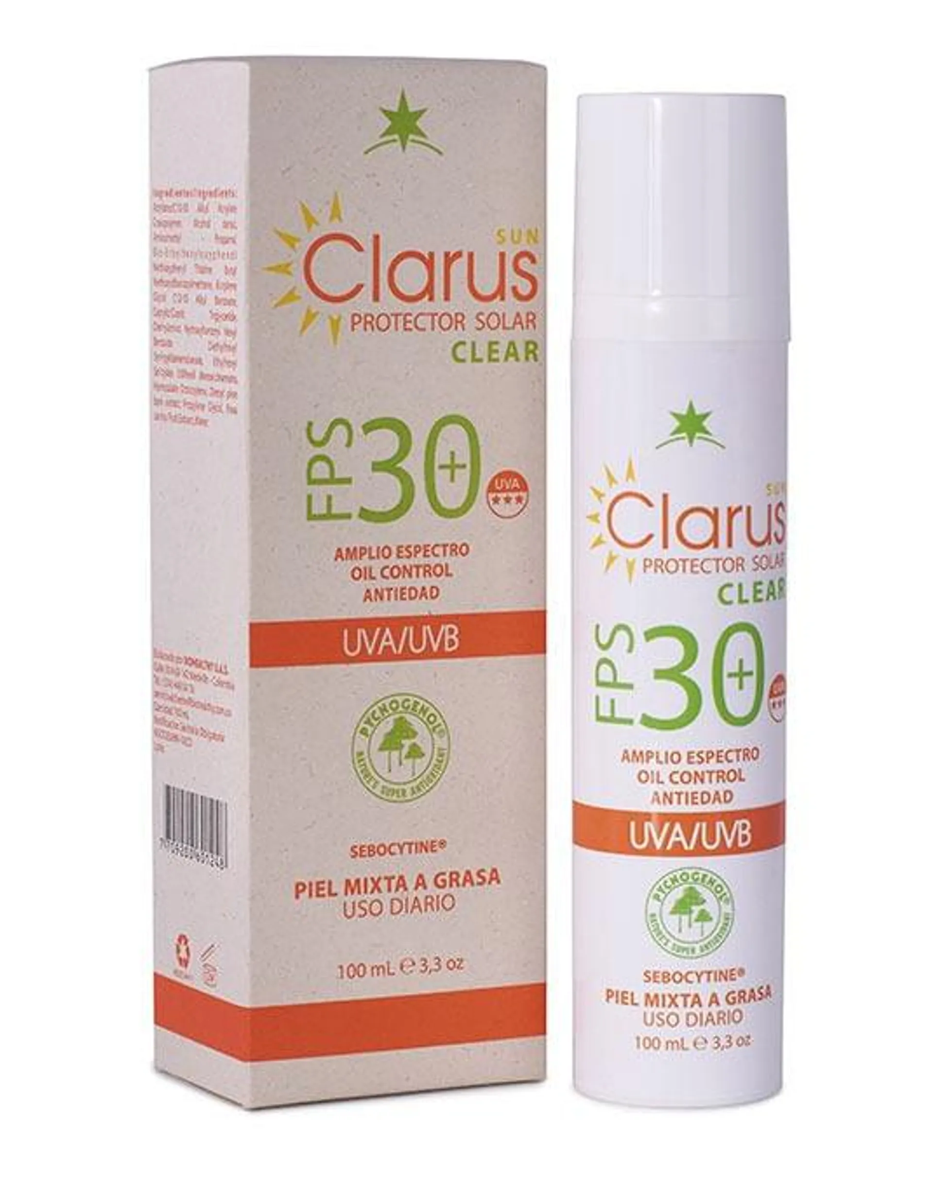 Protector Solar Clarus Clear Spf 30+ 100 Ml