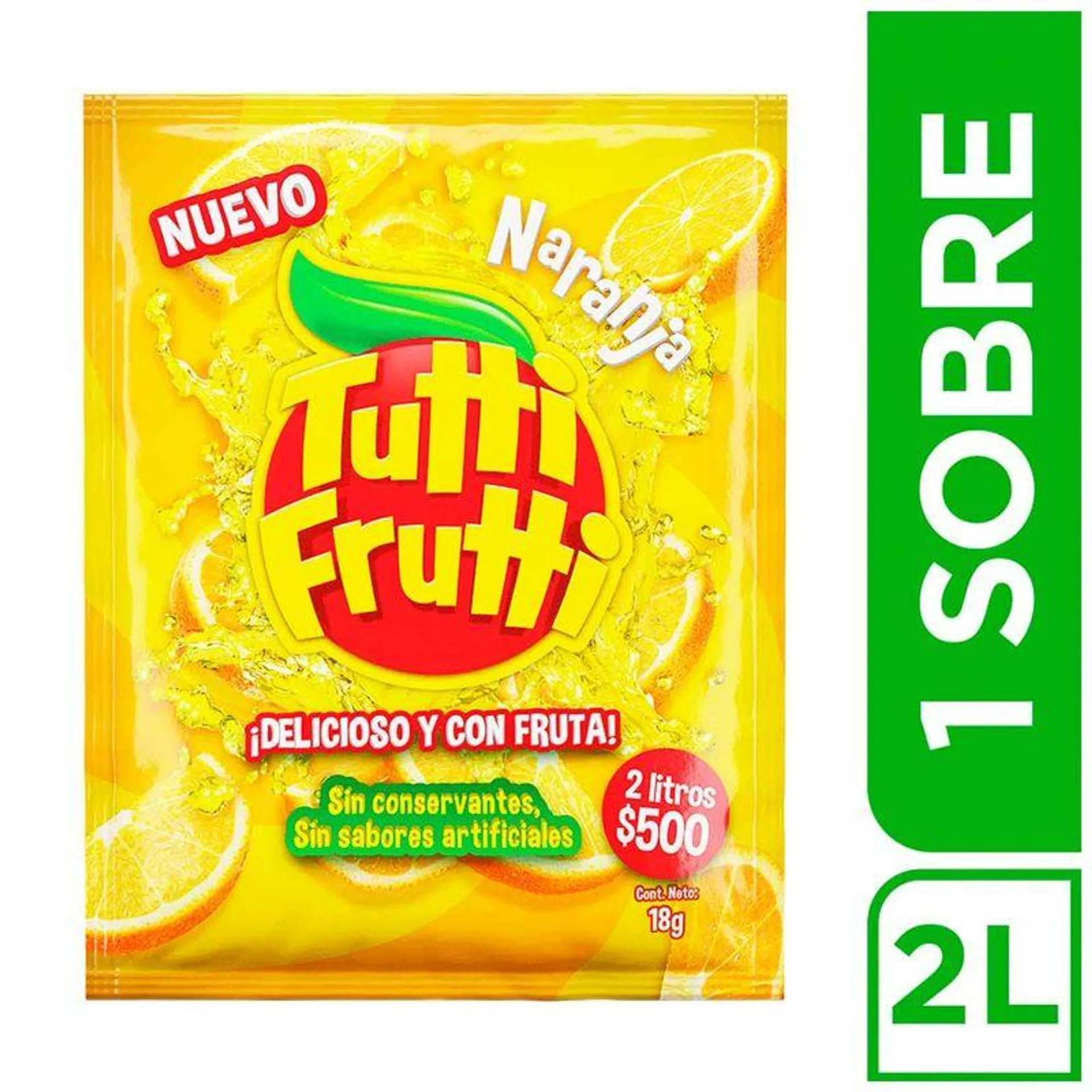 Mezcla Tutti Frutti naranja en polvo x18gr