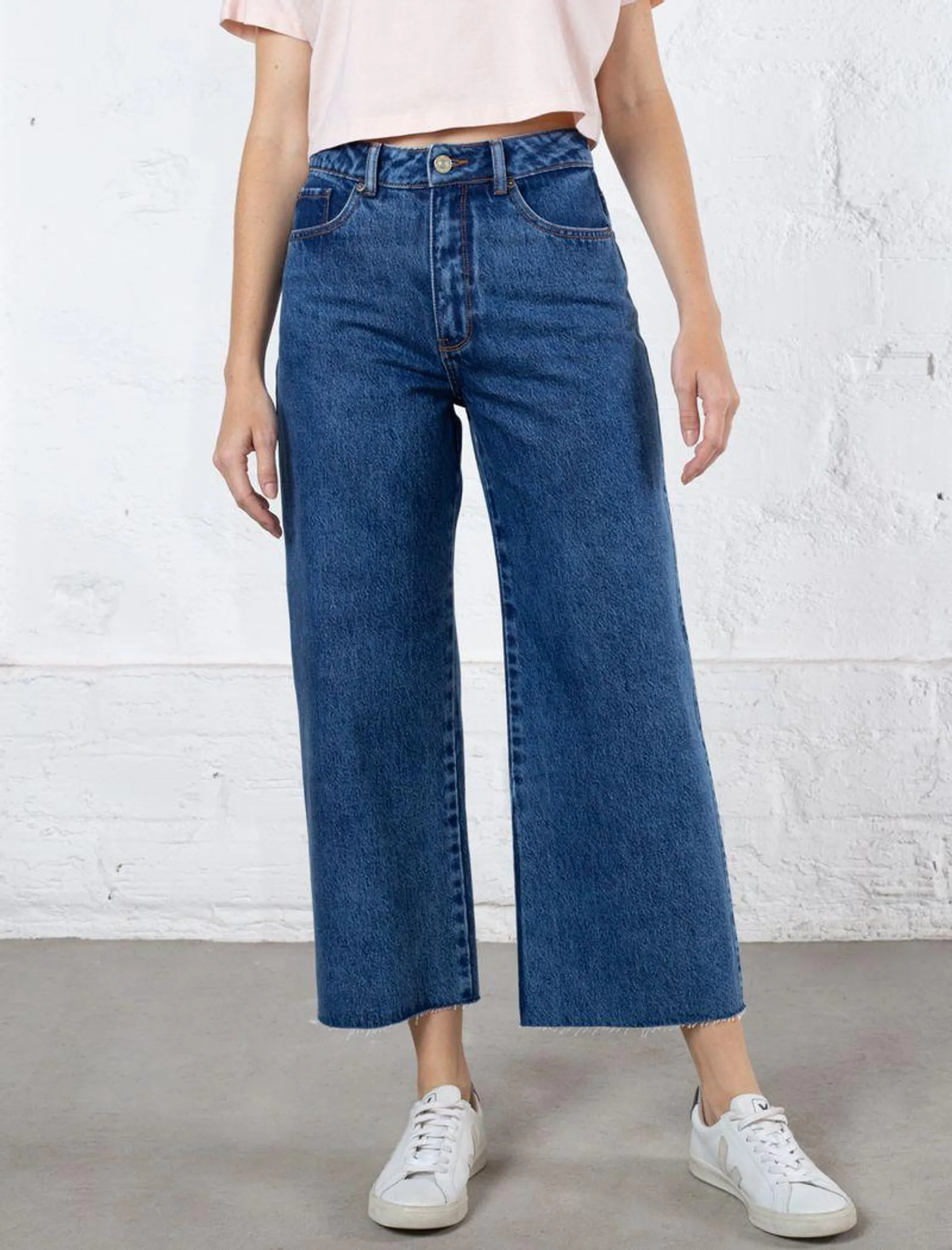 Jean Culotte con ruedo al corte