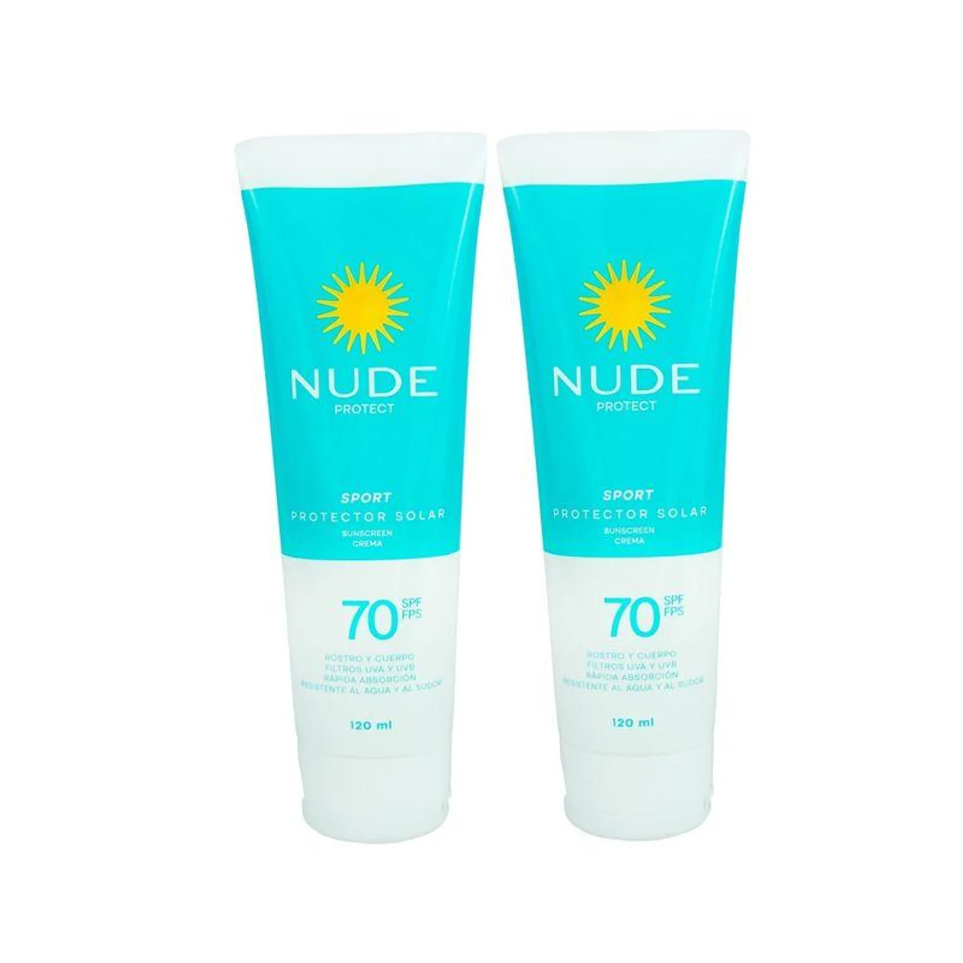 Oferta Bloqueador Solar Nude Sport Spf70+ x 2und