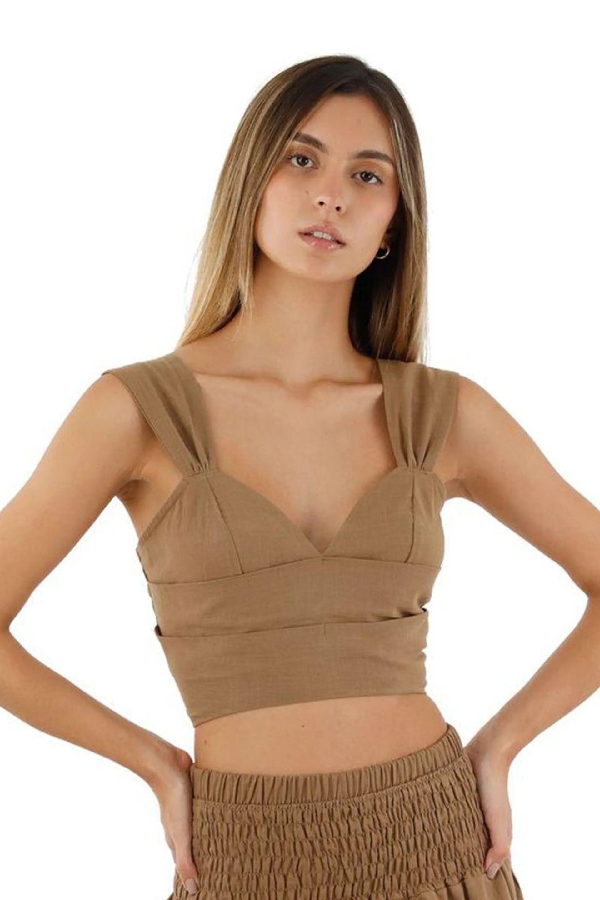 Top Taupe para mujer Maya