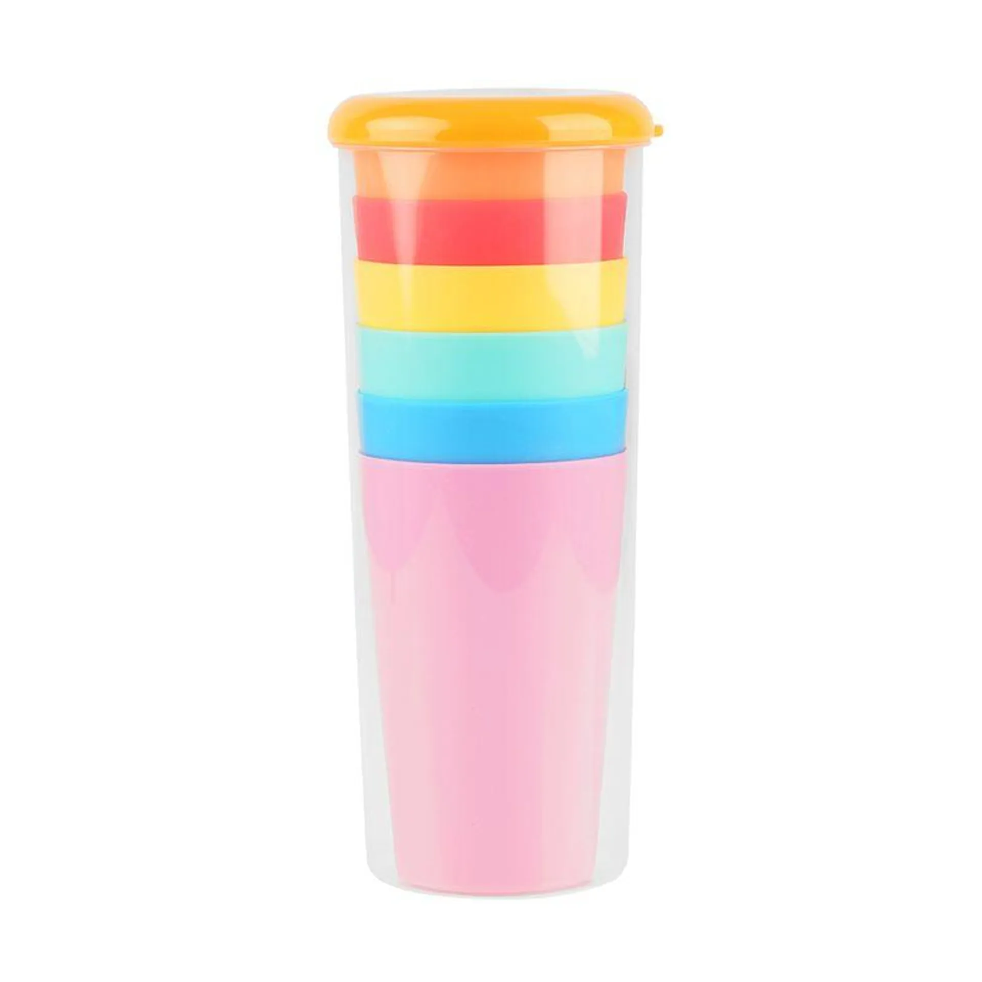 Set de Vasos Portatil Colores Mixtos 6 Pzas