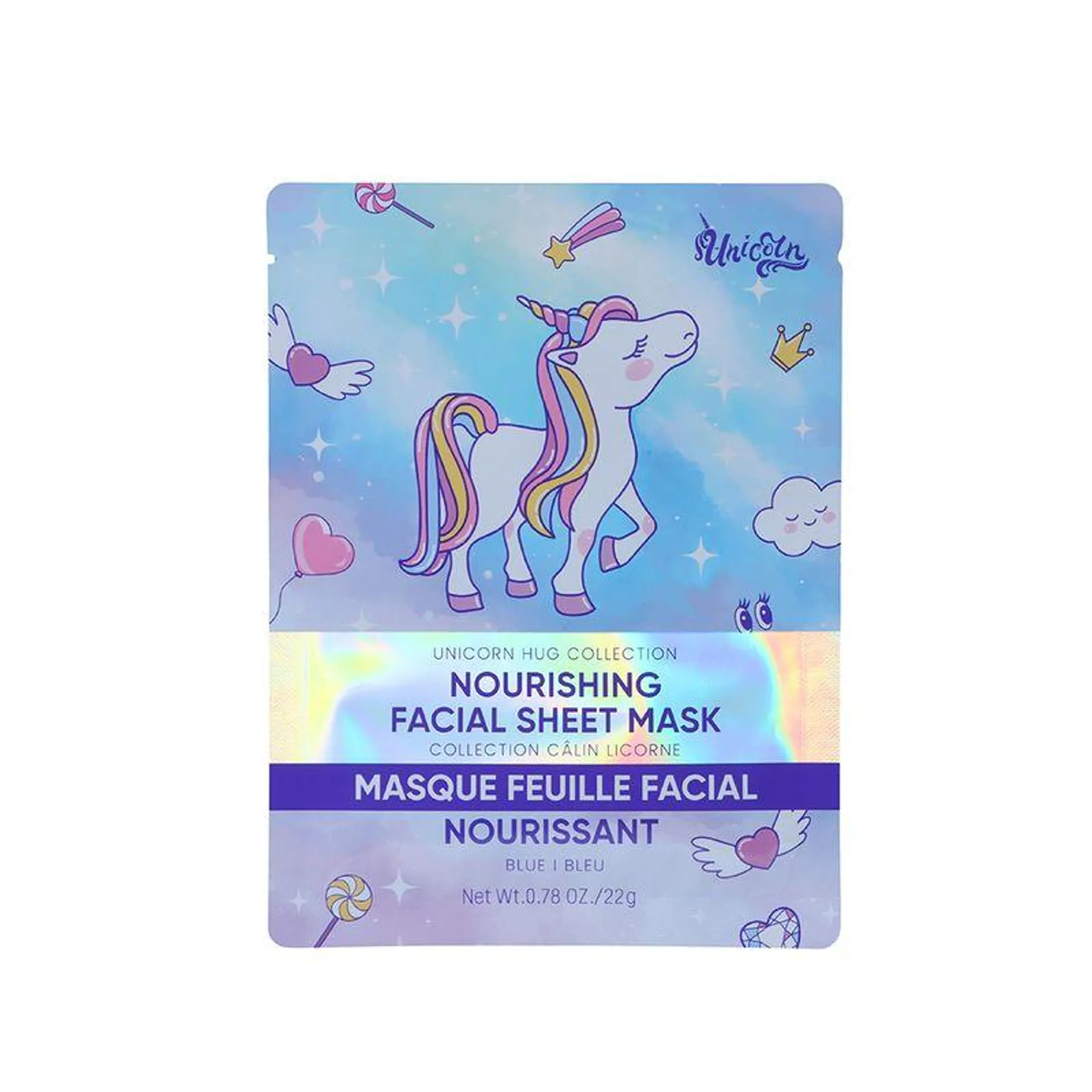 Mascarilla Facial Nutritiva Azul Unicorn Hug Collection