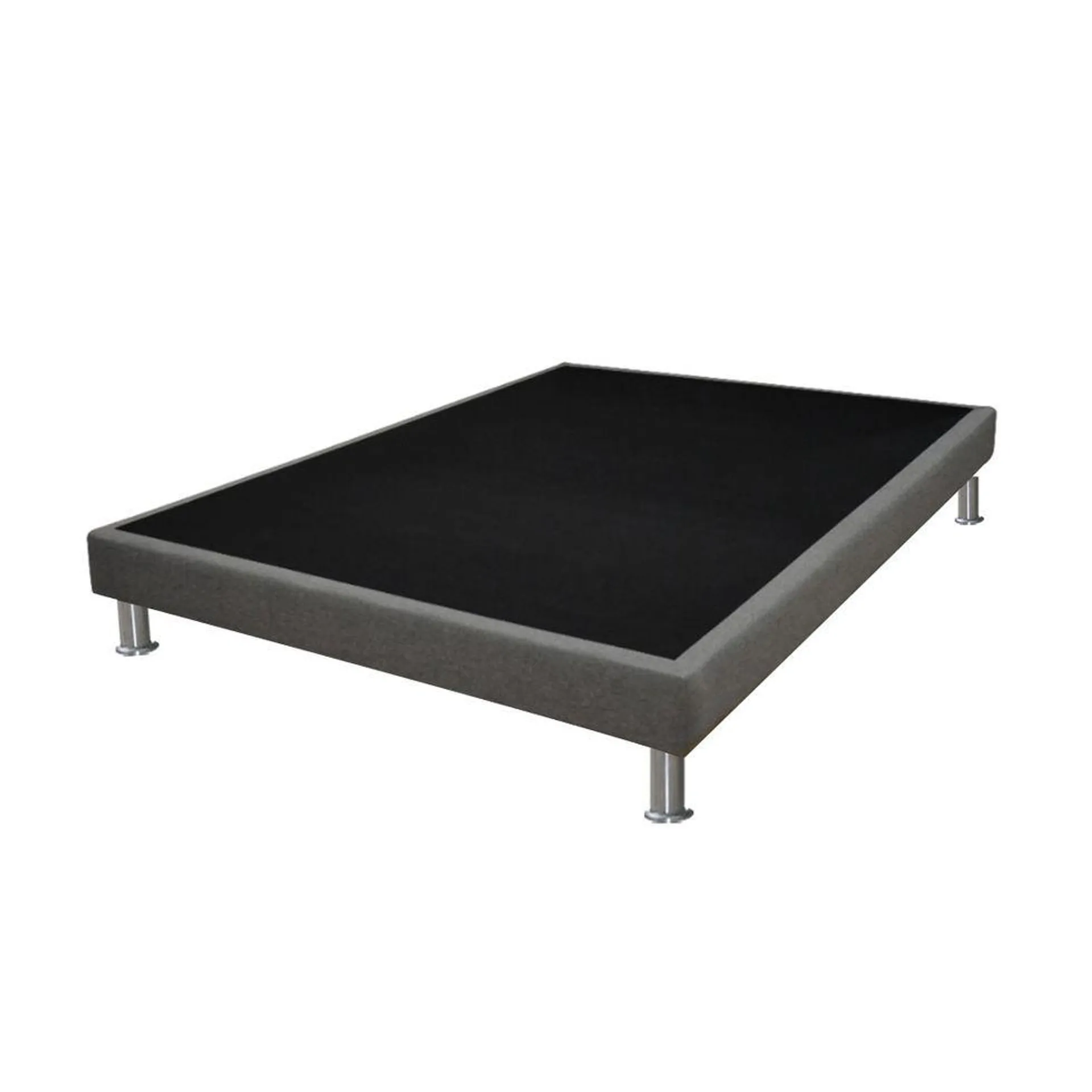 Combo Colchón Z10 + Base cama Gris + Almohadas Siliconadas Queen