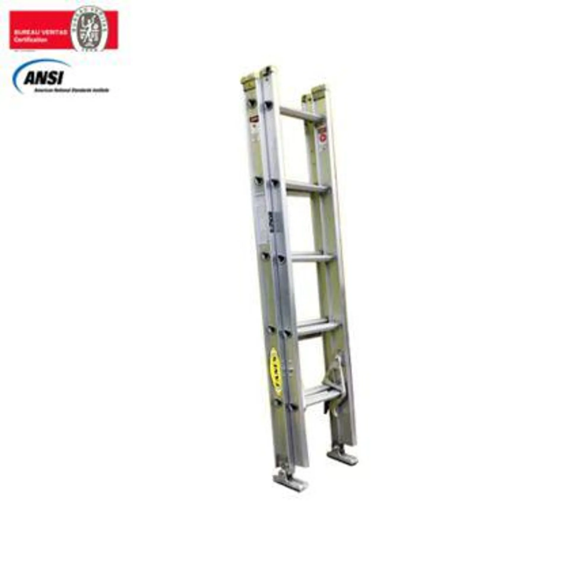Escalera Certificada de Extension en Aluminio 10 Pasos 1,50 -3,00 Metros de 136 Kilogramos de Resistencia
