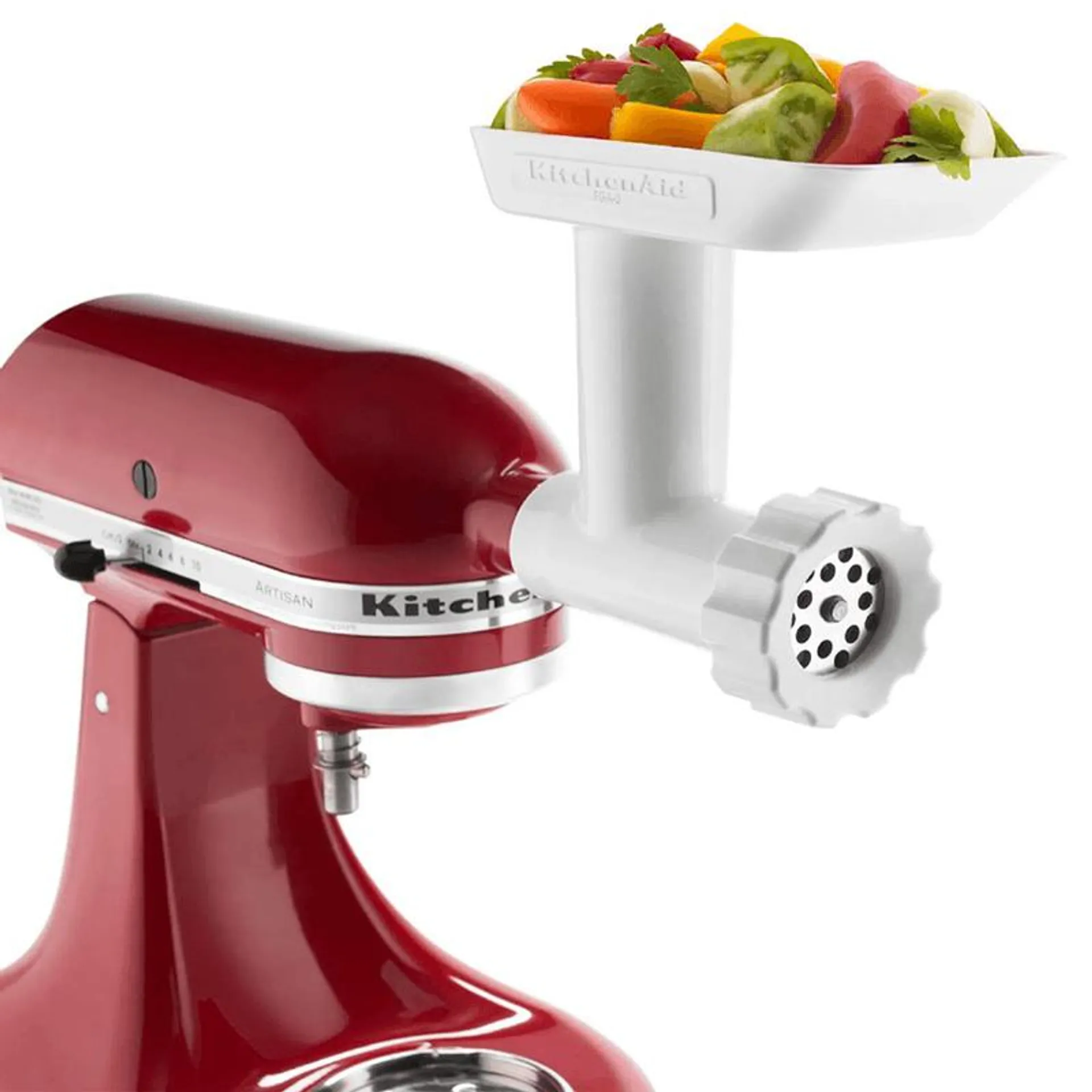 Batidora KitchenAid Artisan Roja 4.7 Lts + Aditamento Molino De Carne