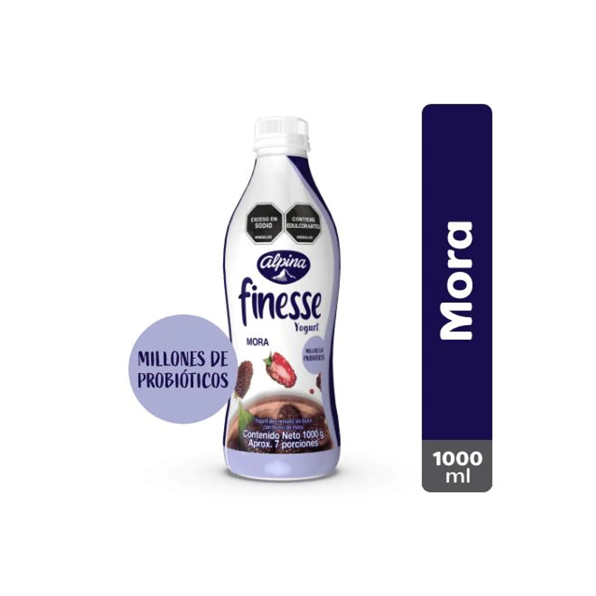 Yogurt Finesse Mora Botella 1000 ml