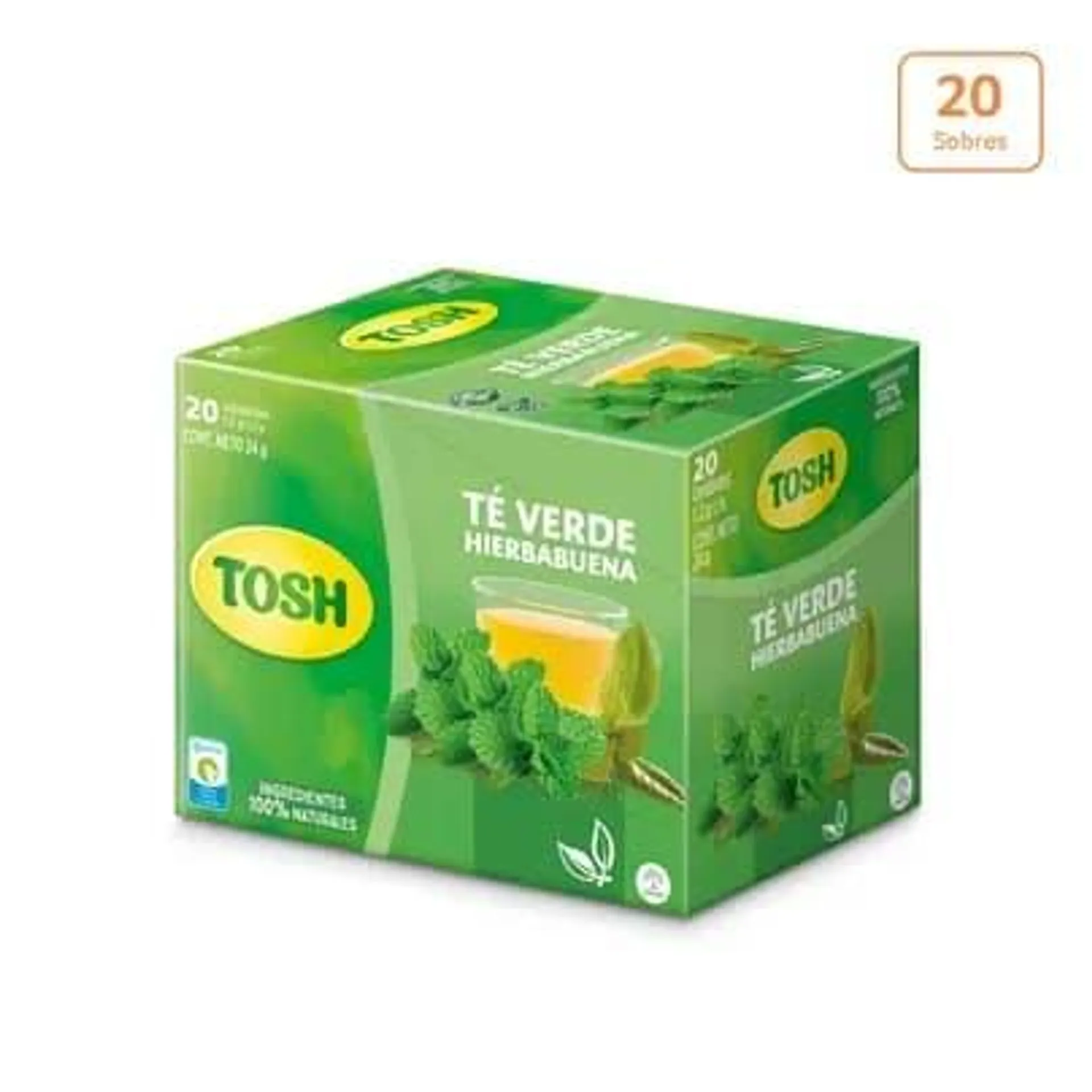 Té Verde Hierbabuena Tosh x 24g x 20 sobres