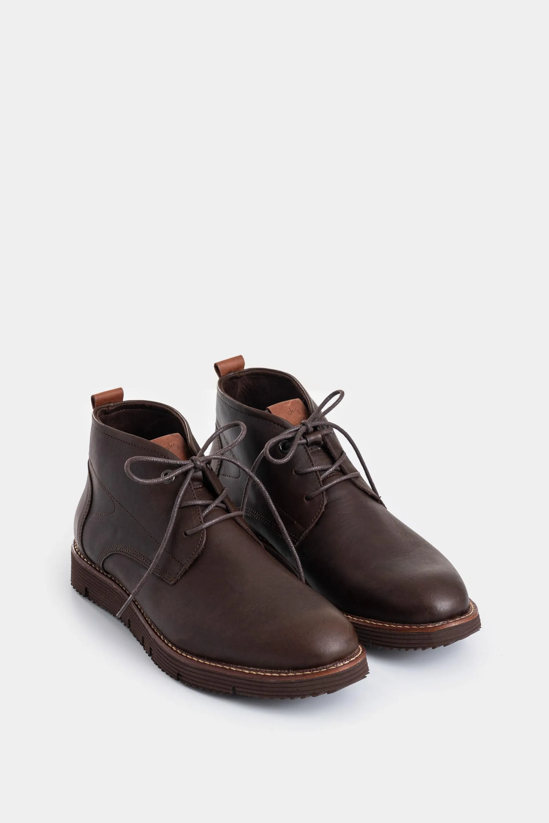 Botas Calgary de cuero para hombre acabado natural