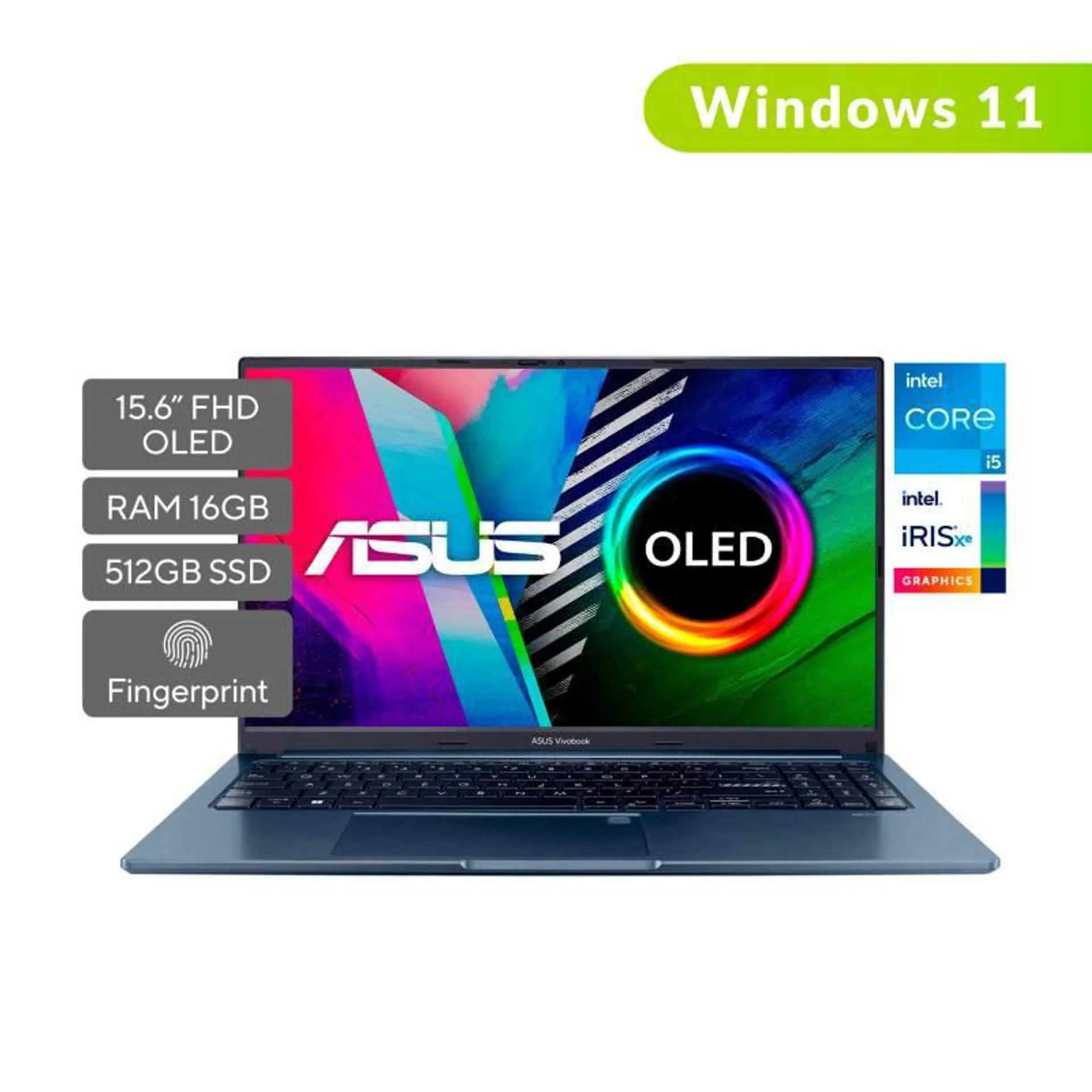 Portátil Asus Vivobook 15X OLED 15.6 pulgadas Intel Core i5 16GB 512GB