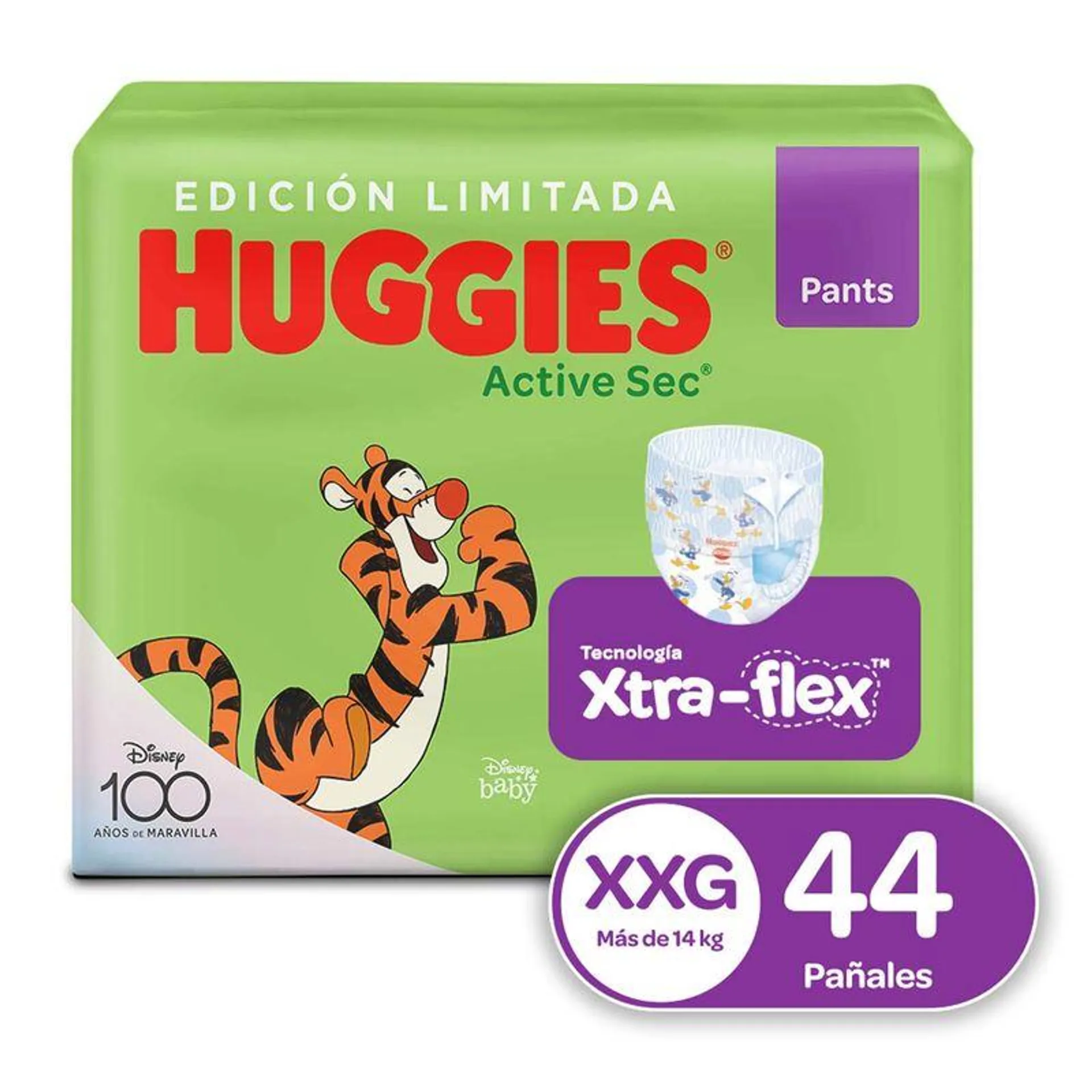 Panal Huggies Active Sec Pants Talla Xxg X 44 Und