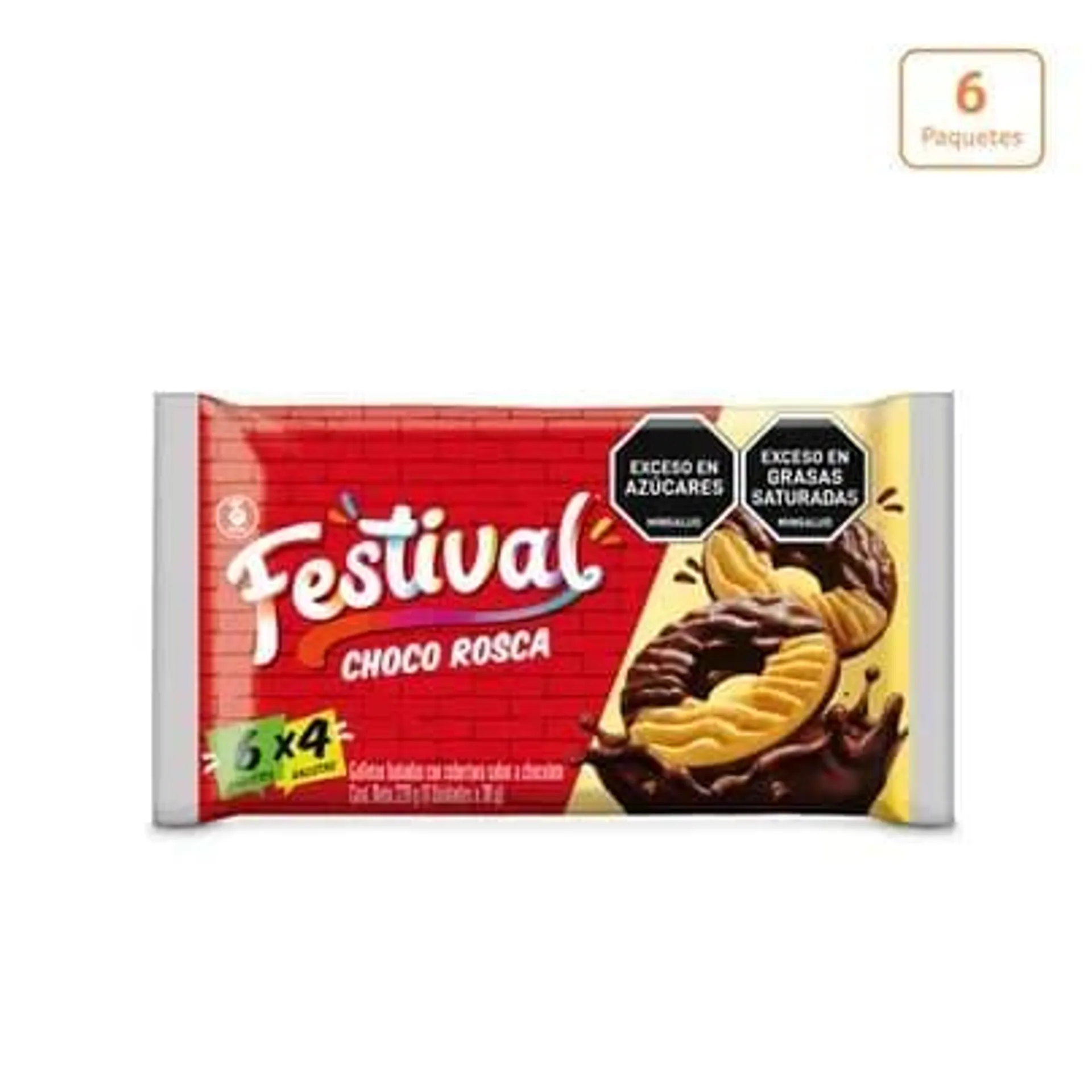 Galleta Festival Chocorosca Bolsa x 6und x38g c/u