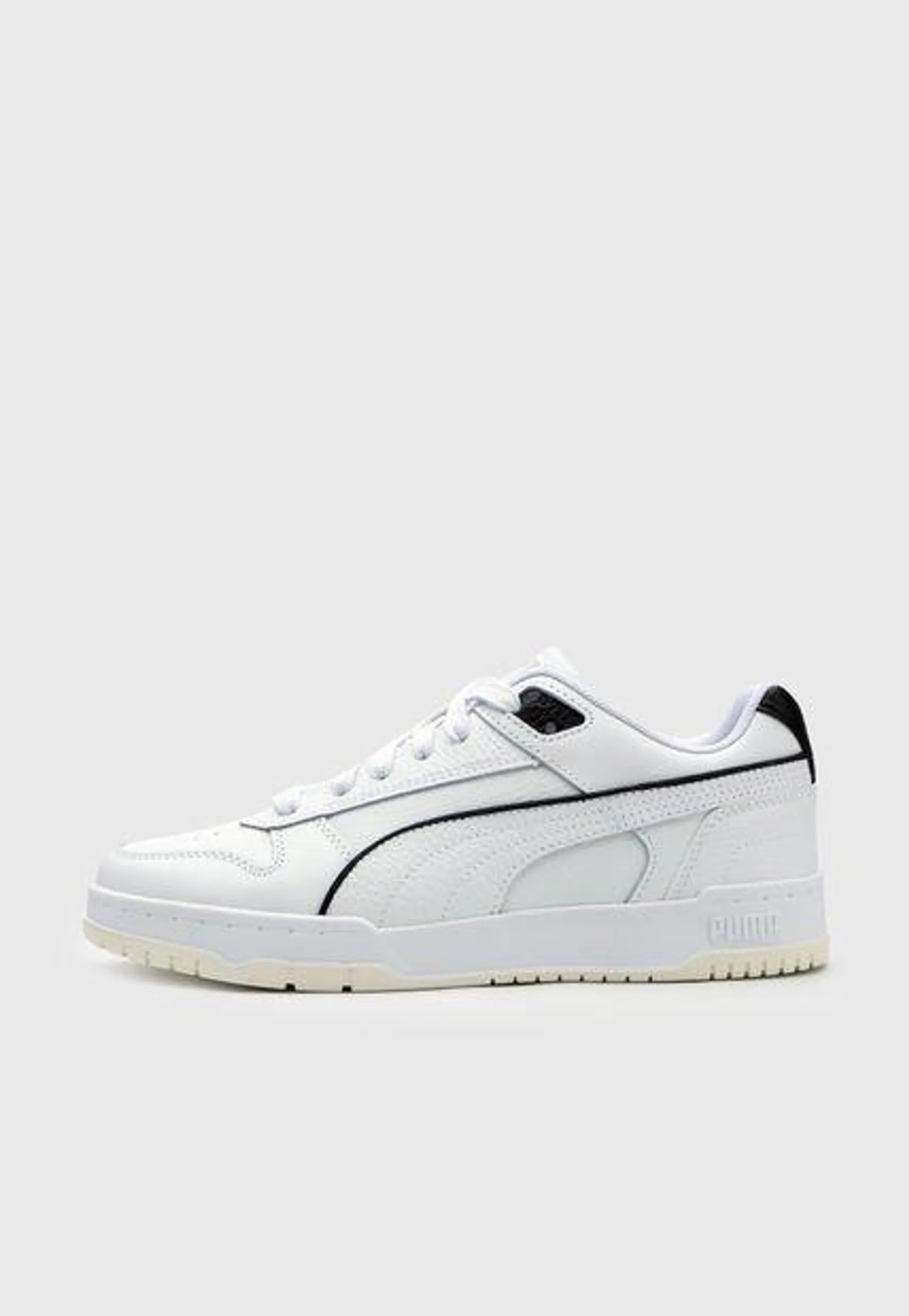 Tenis Lifestyle Blanco-Negro-Dorado Puma RBD Game Low