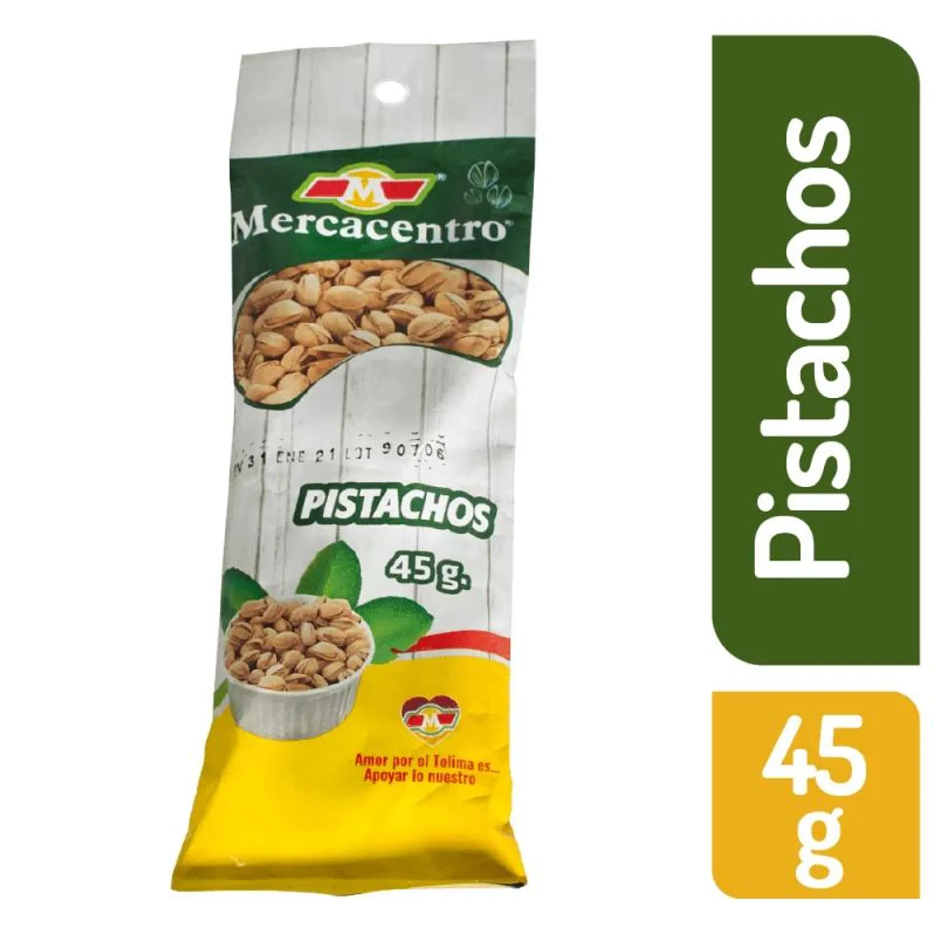 Pistachos Tostados Mercacentro 45 g