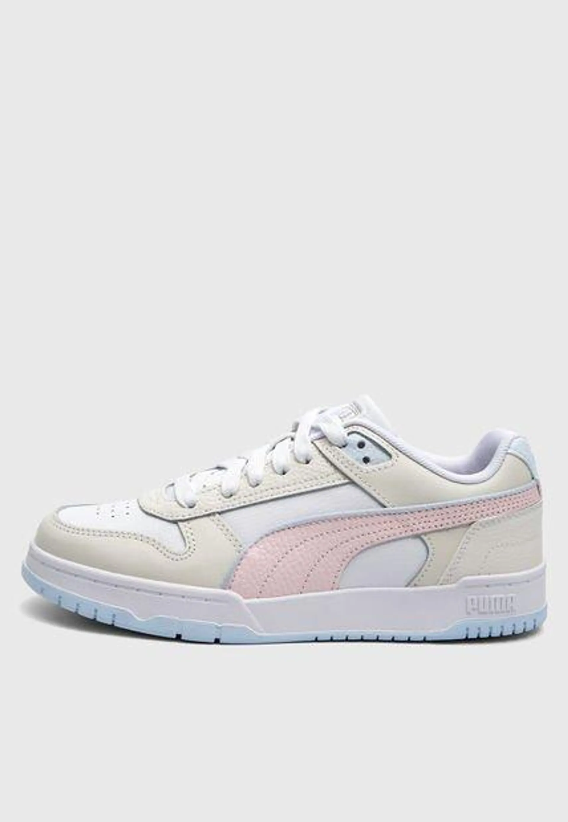 Tenis Lifestyle Blanco-Beige-Rosa-Celeste PUMA RDB Game Low