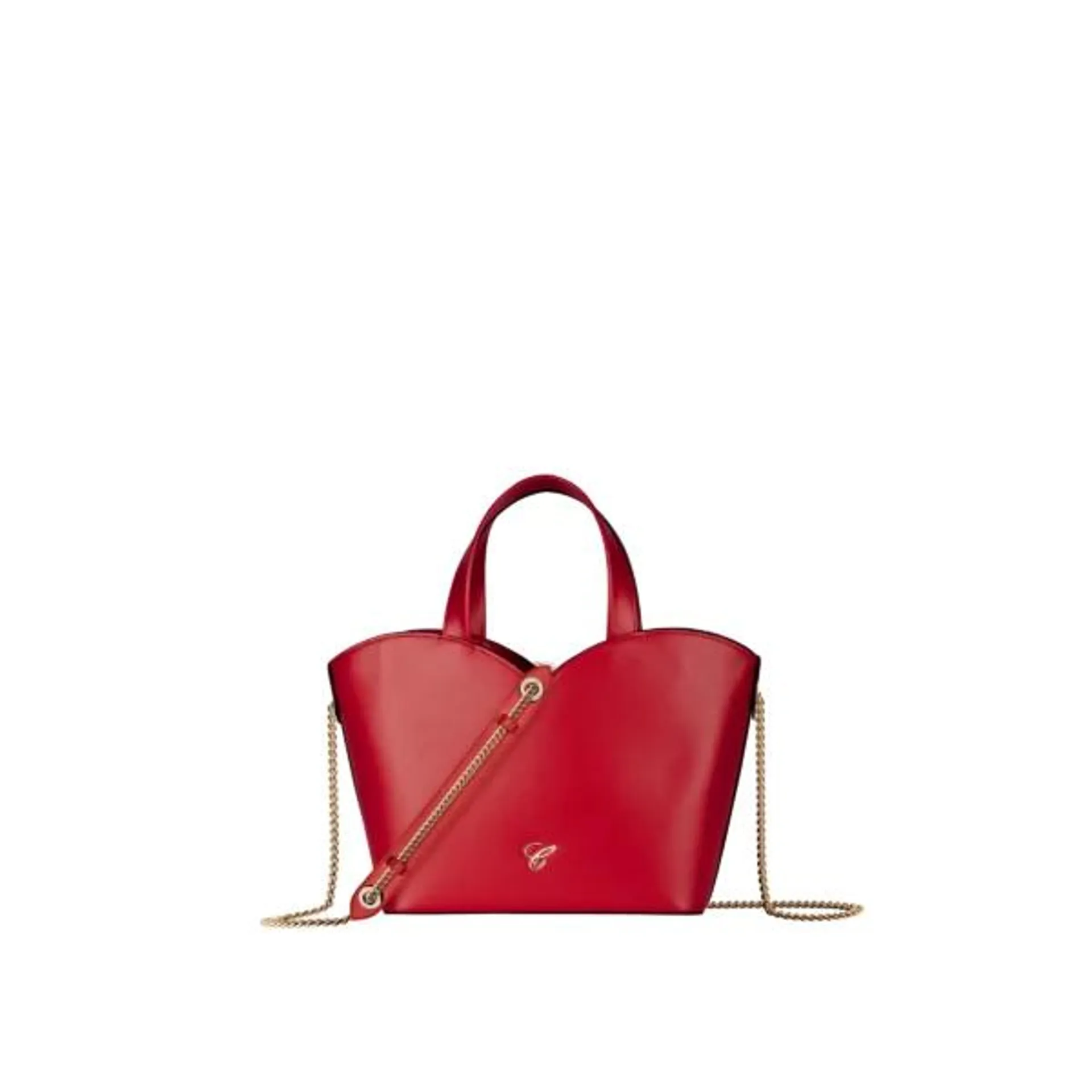 Cartera de mano chopard Happy Hearts mini, cuero rojo