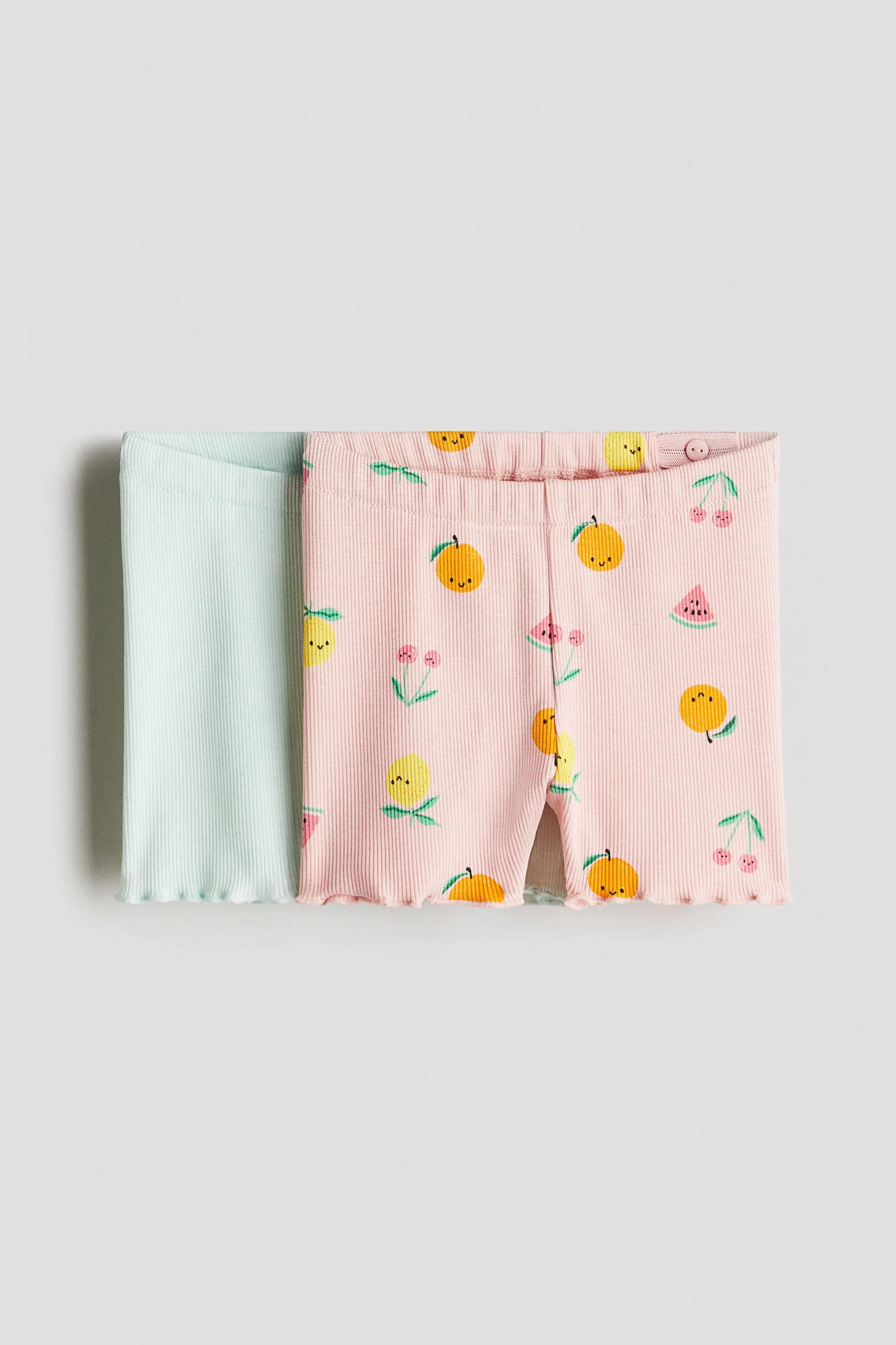 Pack de 2 shorts bicicleteros acanalados