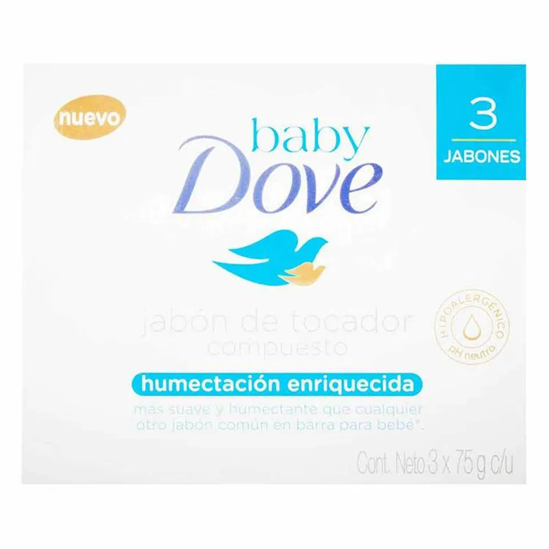 JABON DOVE BABY HUMECTANTE ENRIQUECEDA X 3 UND