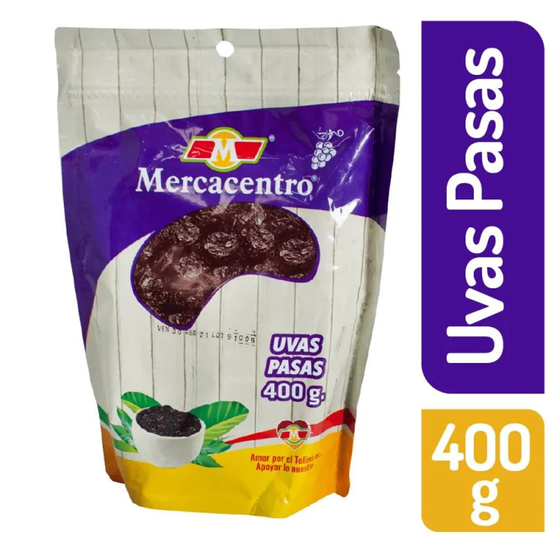 Uvas Pasas Mercacentro 400 g