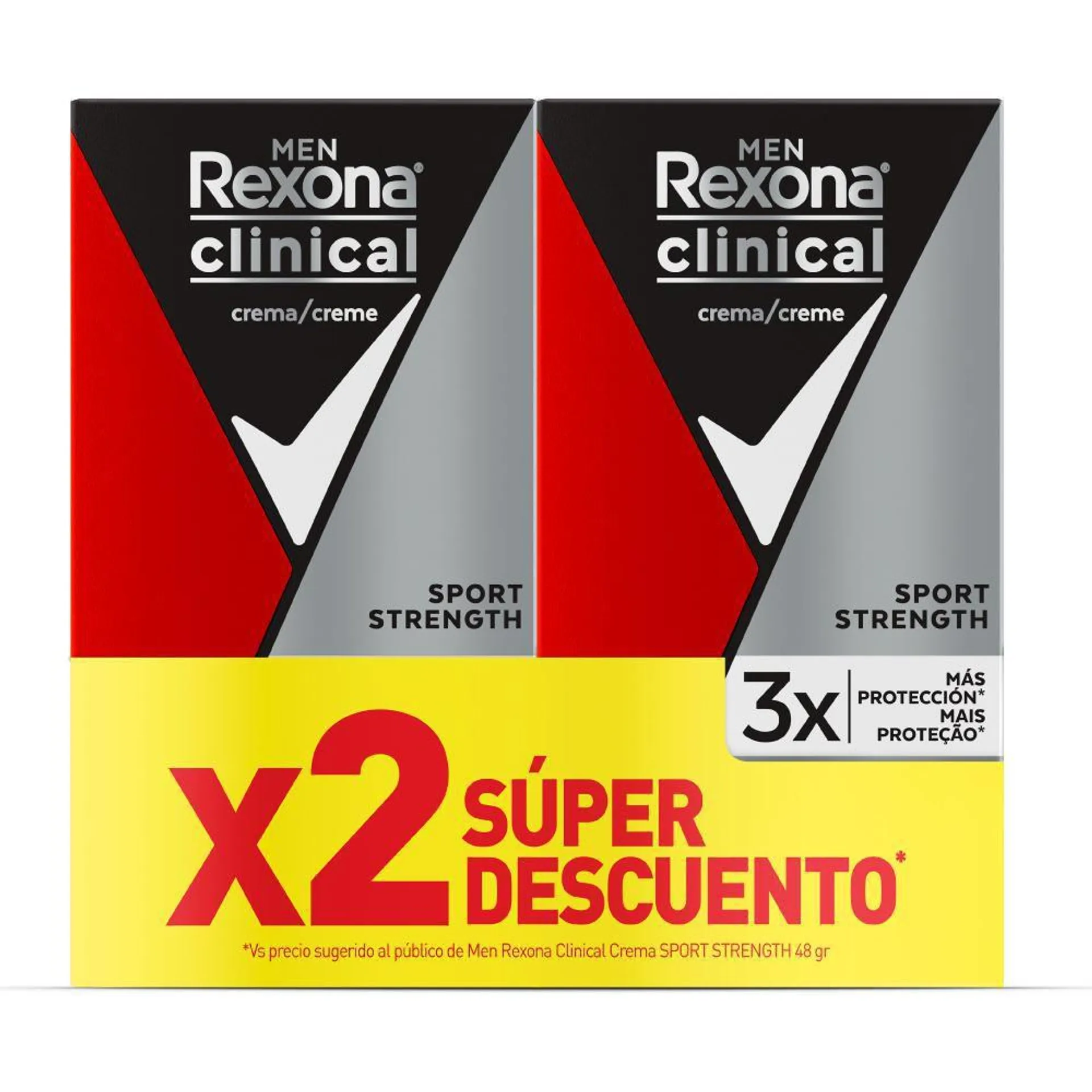 Desodorante REXONA Clinical Sport Stregth Crema (48 gr)