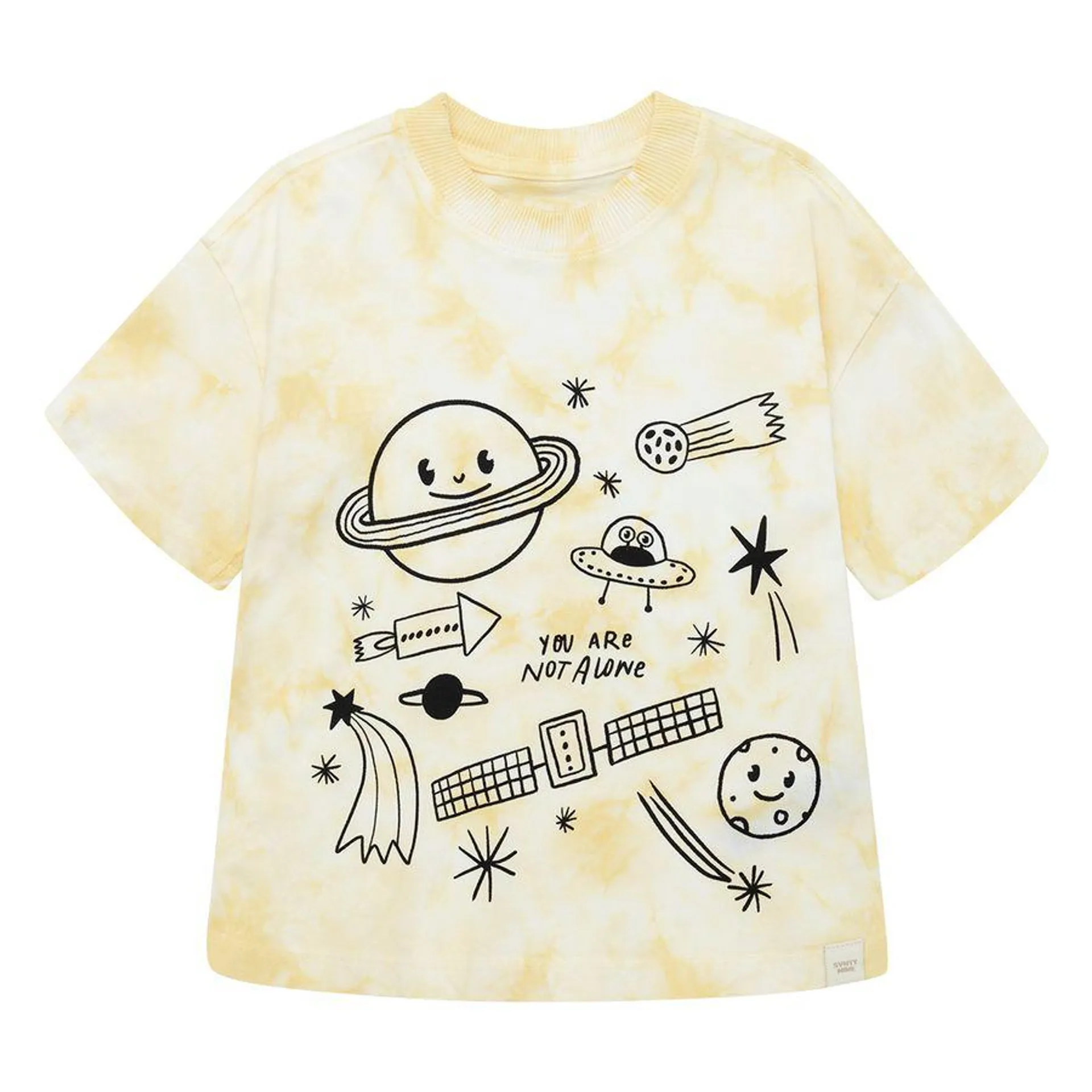 Camiseta manga corta silueta oversize para bebé niño - Amarillo 3T