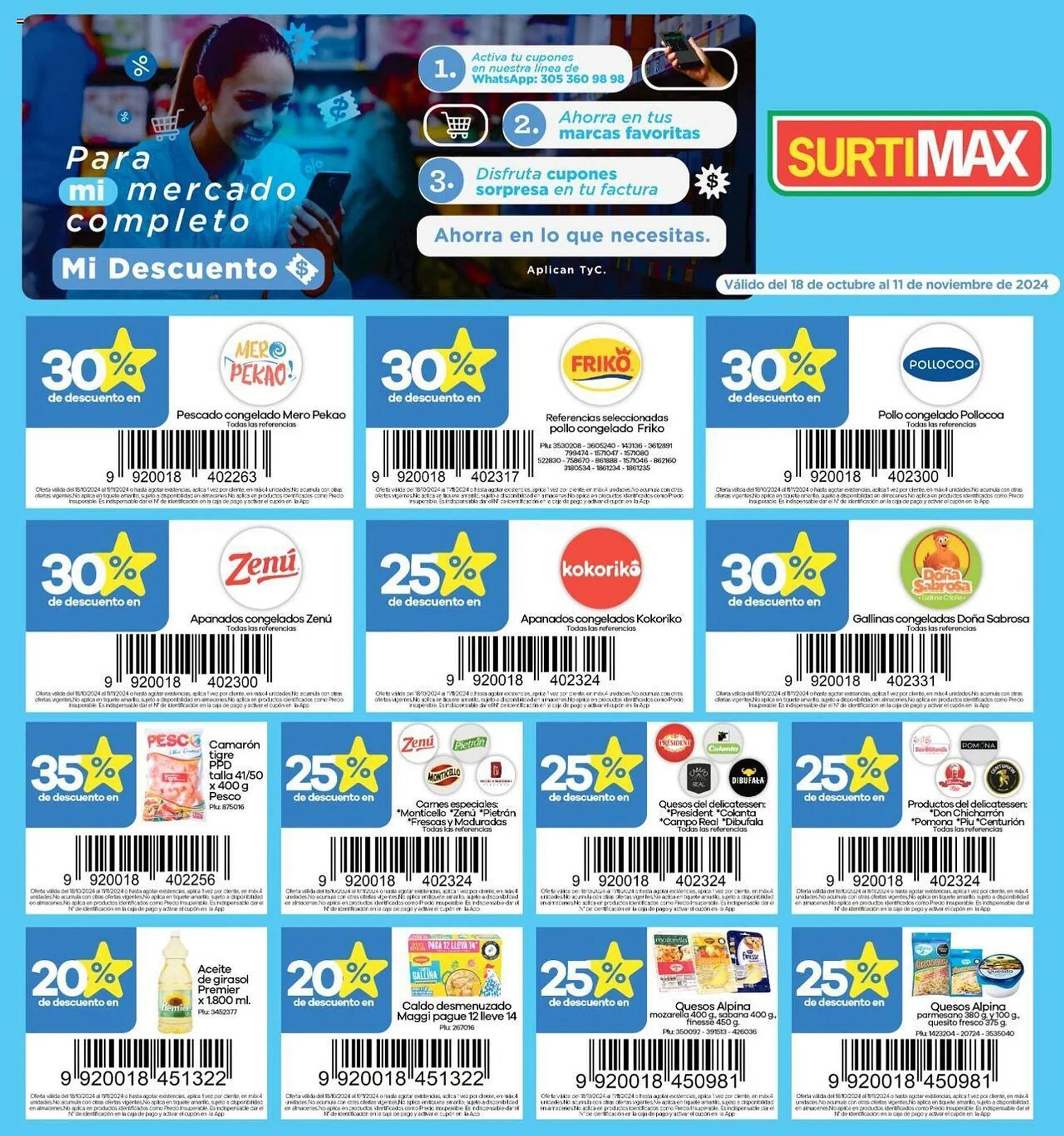 Catalogo de Catálogo Surtimax 18 de octubre al 11 de noviembre 2024 - Pag 1