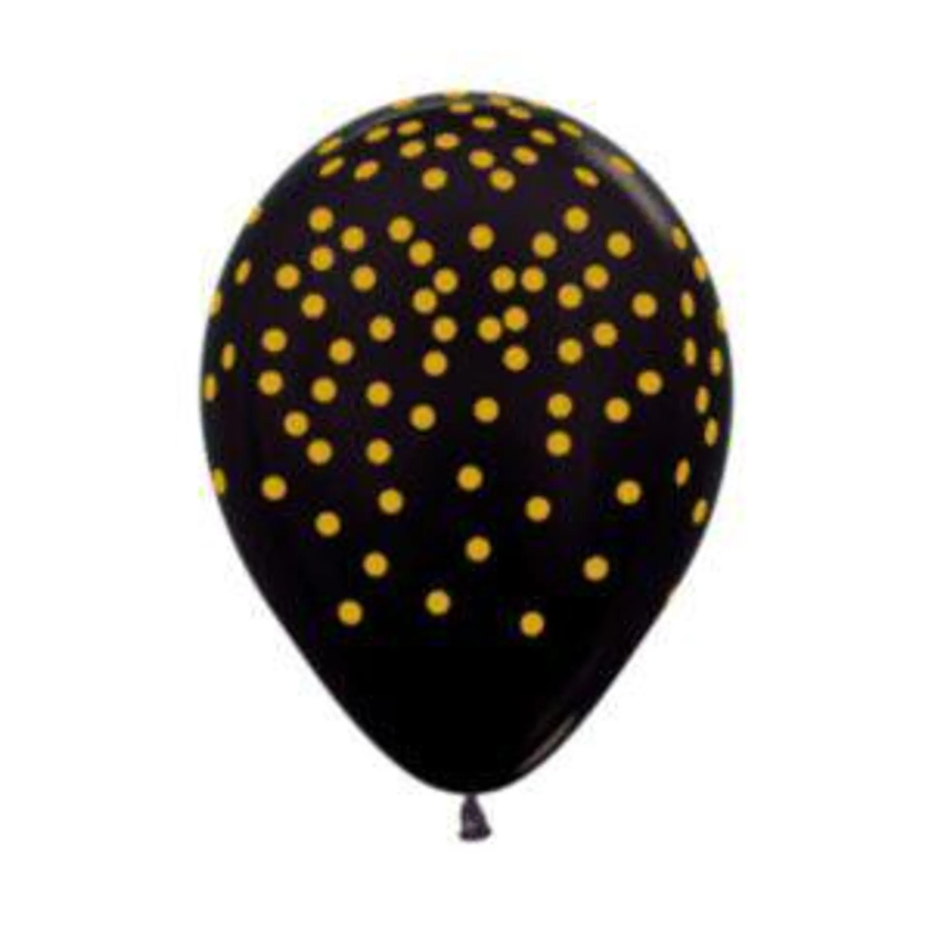 GLOBO NEGRO INFINITY CONFETTI DORADO SEMPERTEX