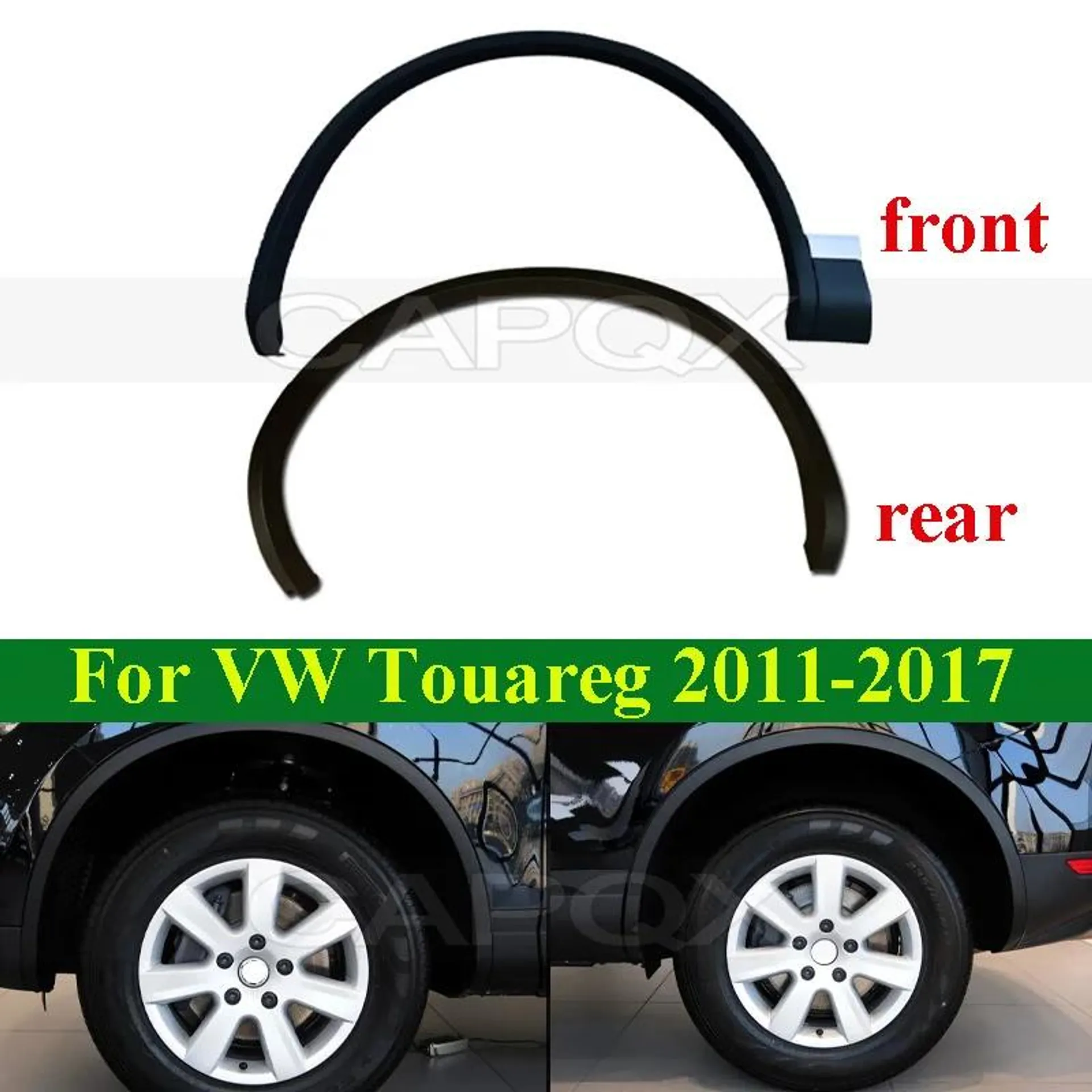 CAPQX Front Rear Wheel Arch Trim Fender For Volkswagen Touareg 2011-2017 Wheel Fender Wheel Arch Tire Trim Strip