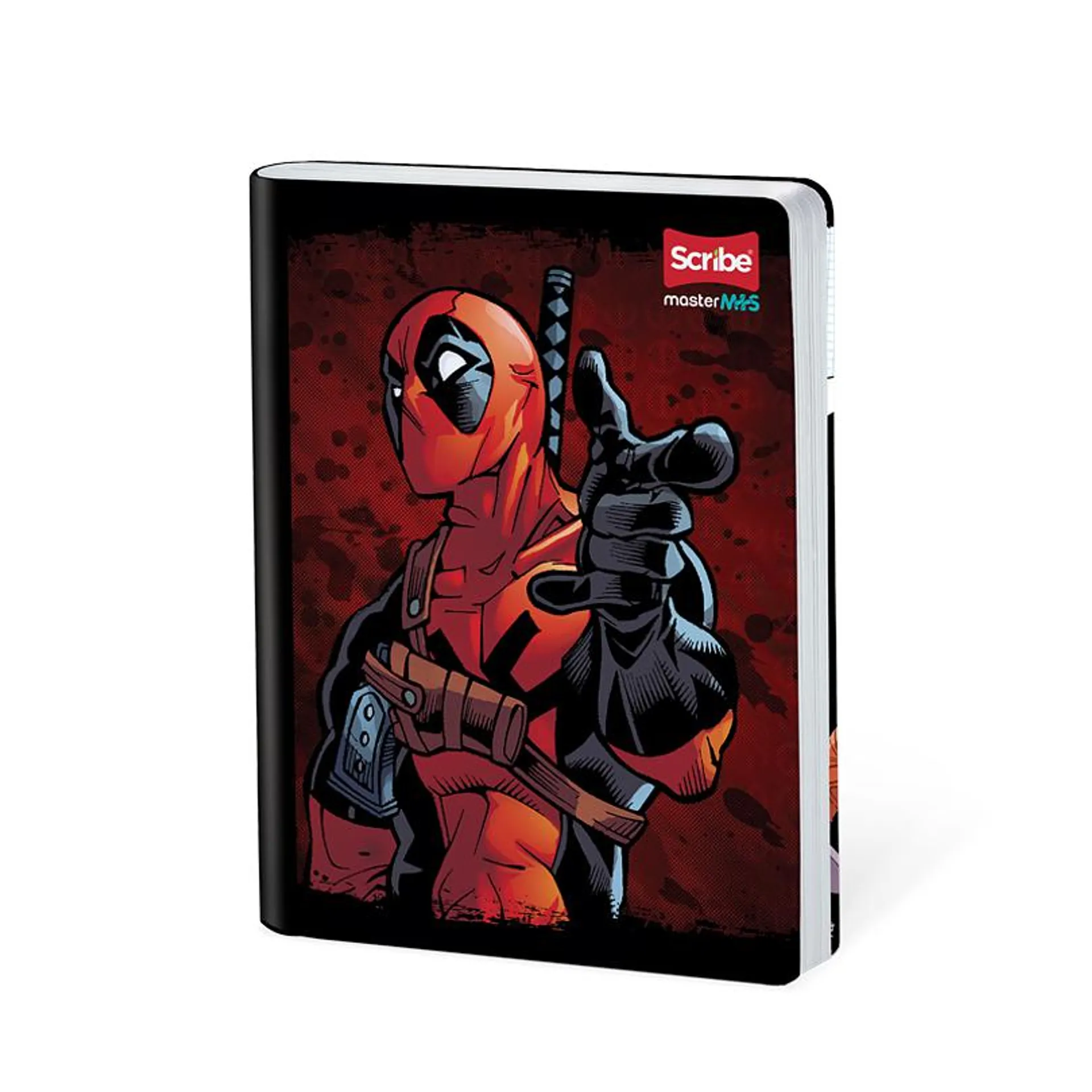 Cuaderno Cosido Deadpool 100 Hojas Cuadros