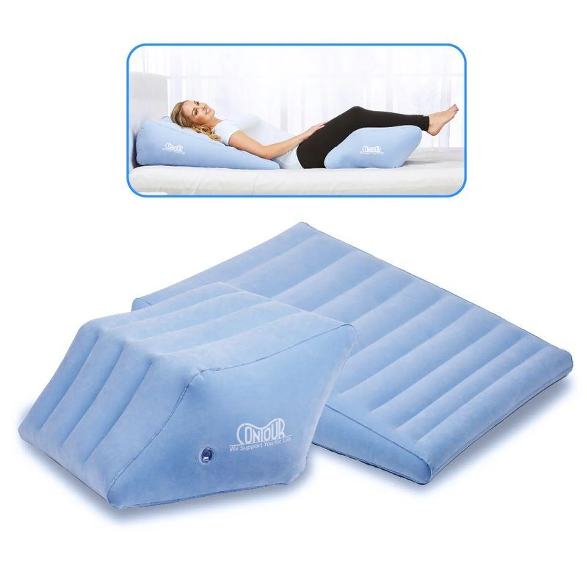 Set de almohadas inflables Contour 2 En 1