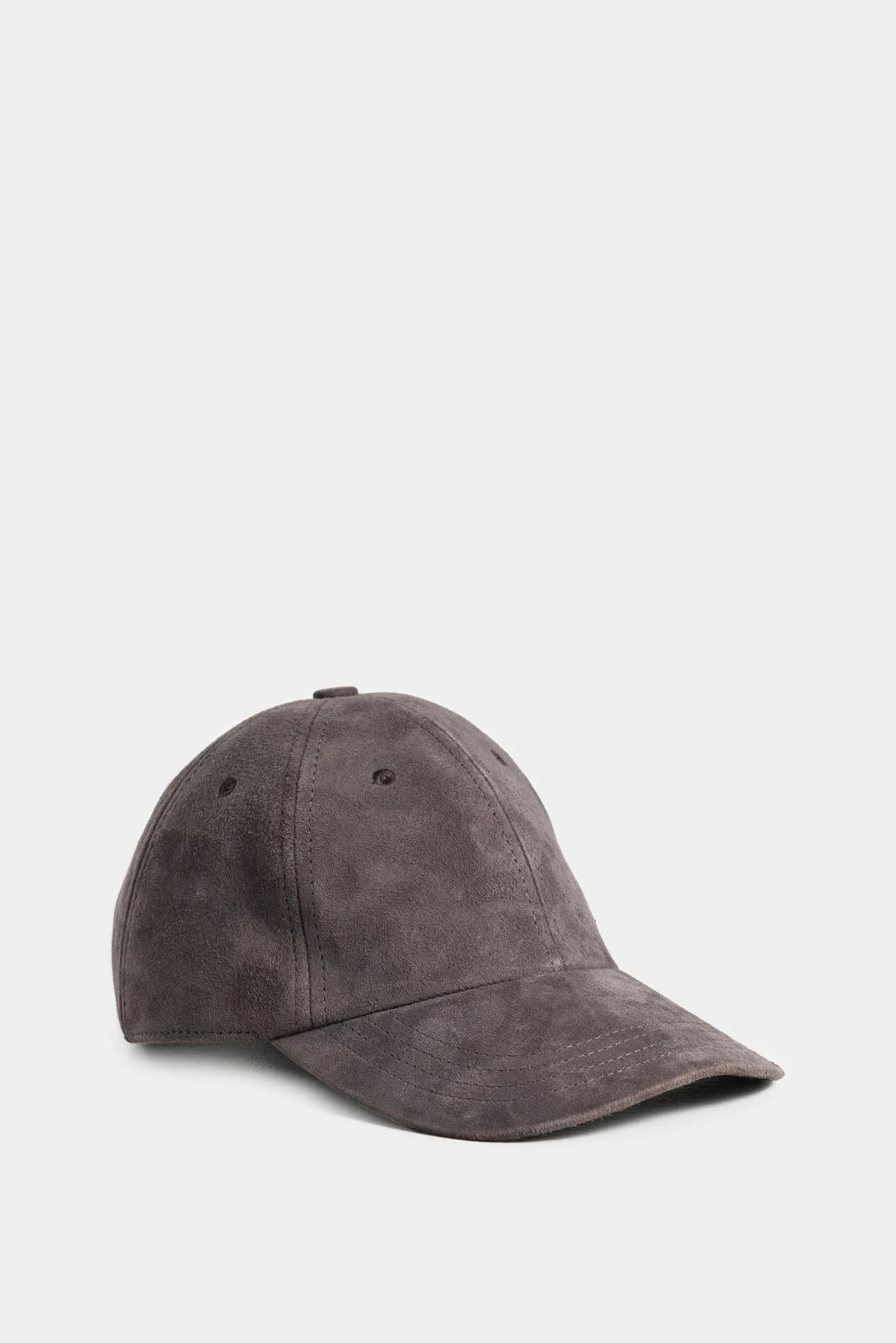 Gorra suede de cuero gamuza para hombre silueta baseball