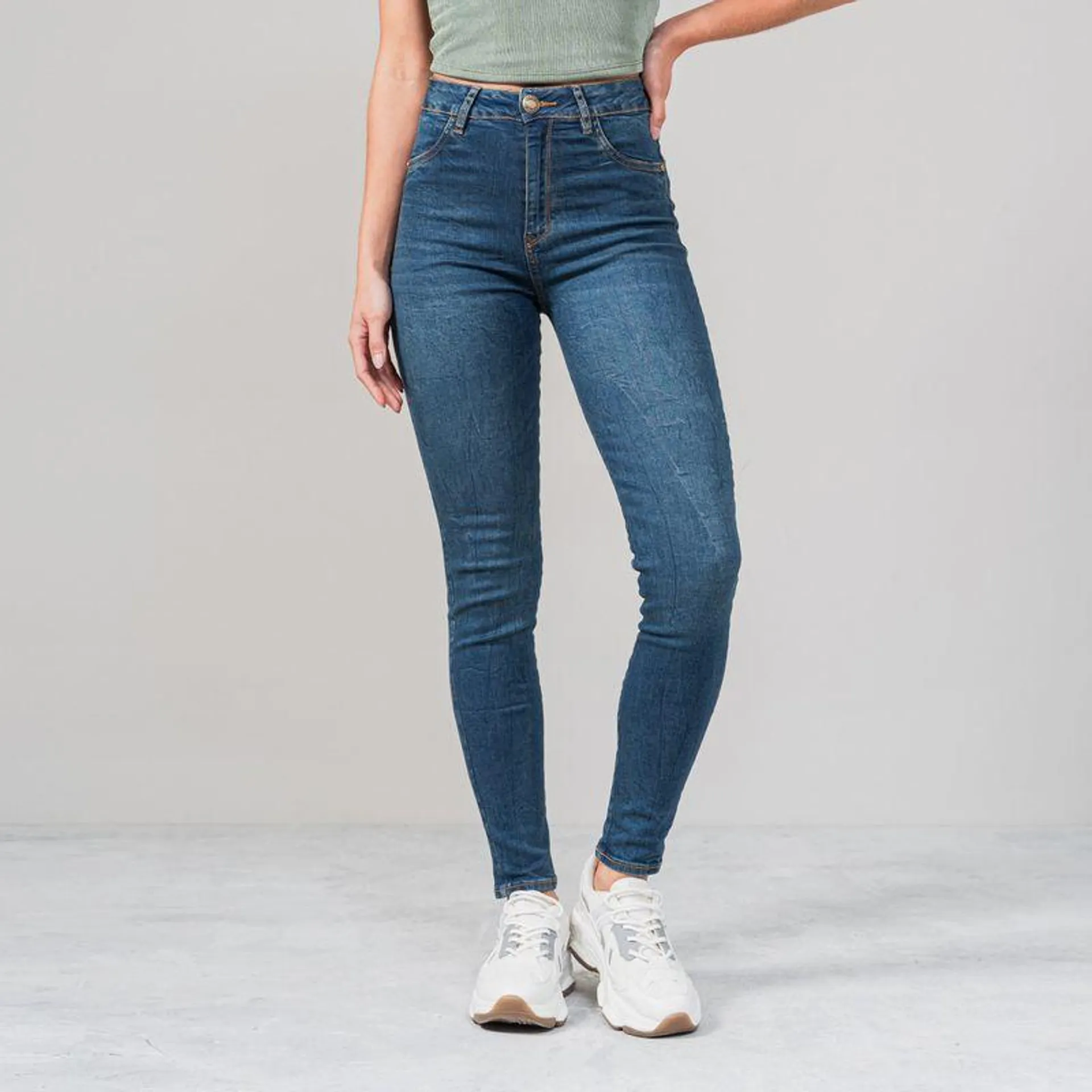 Jean Skinny Talle Alto Bluwi